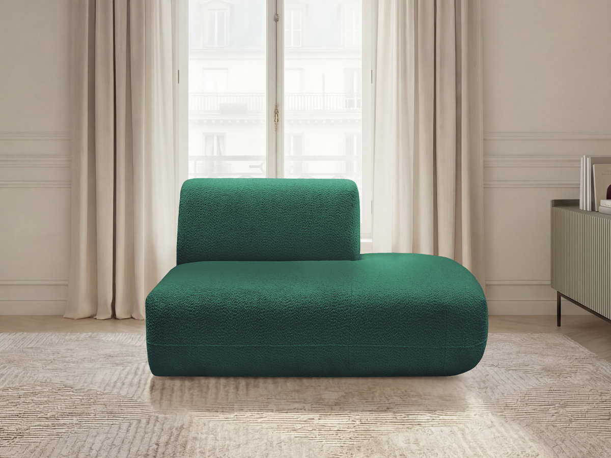 Bobochic Anda Sofamodul 2-Sitzer Chenille Dunkelgrün Ecke rechts
