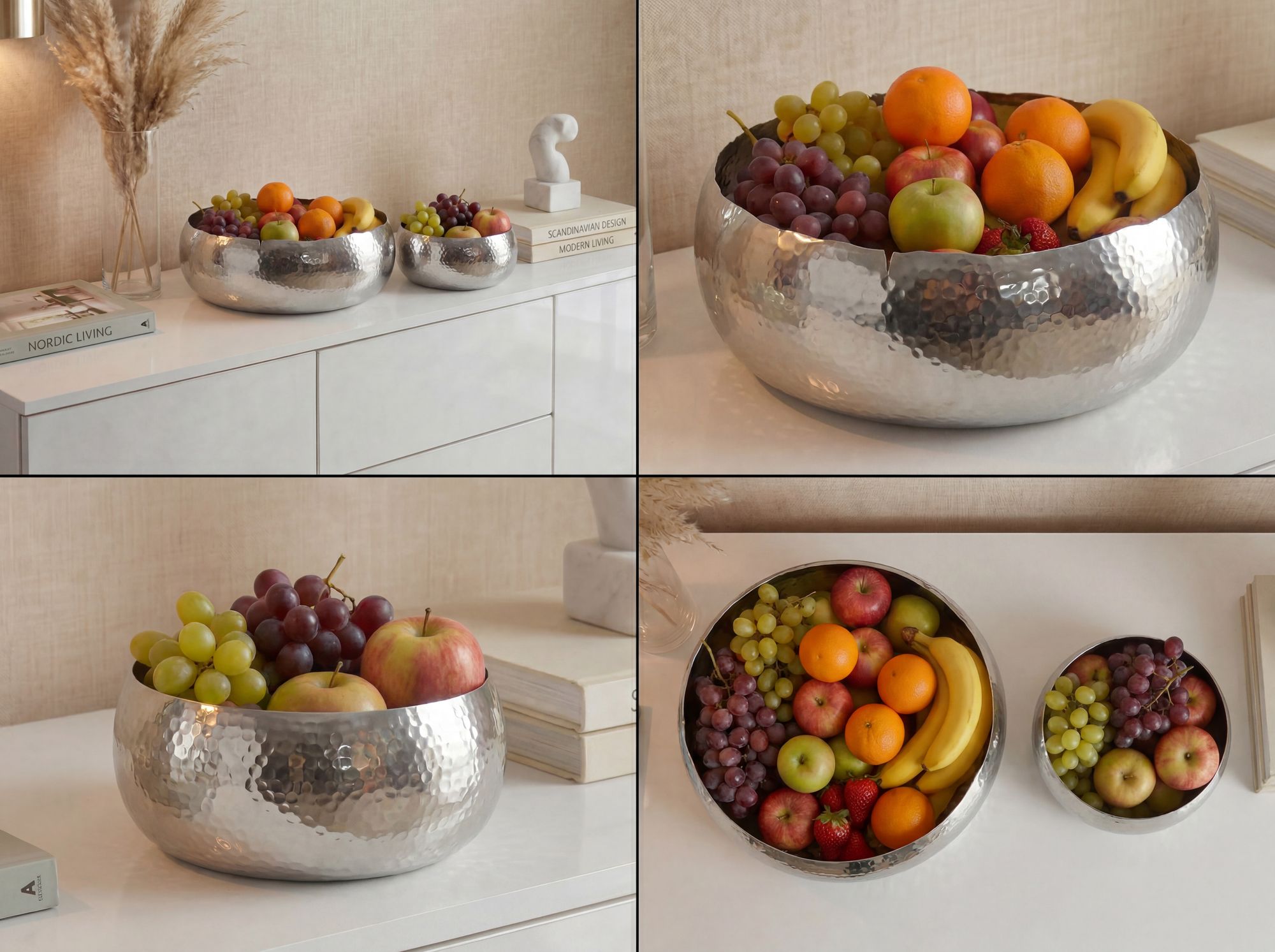 Dekoschale Surnadal Aluminium Silber Ø 40 cm