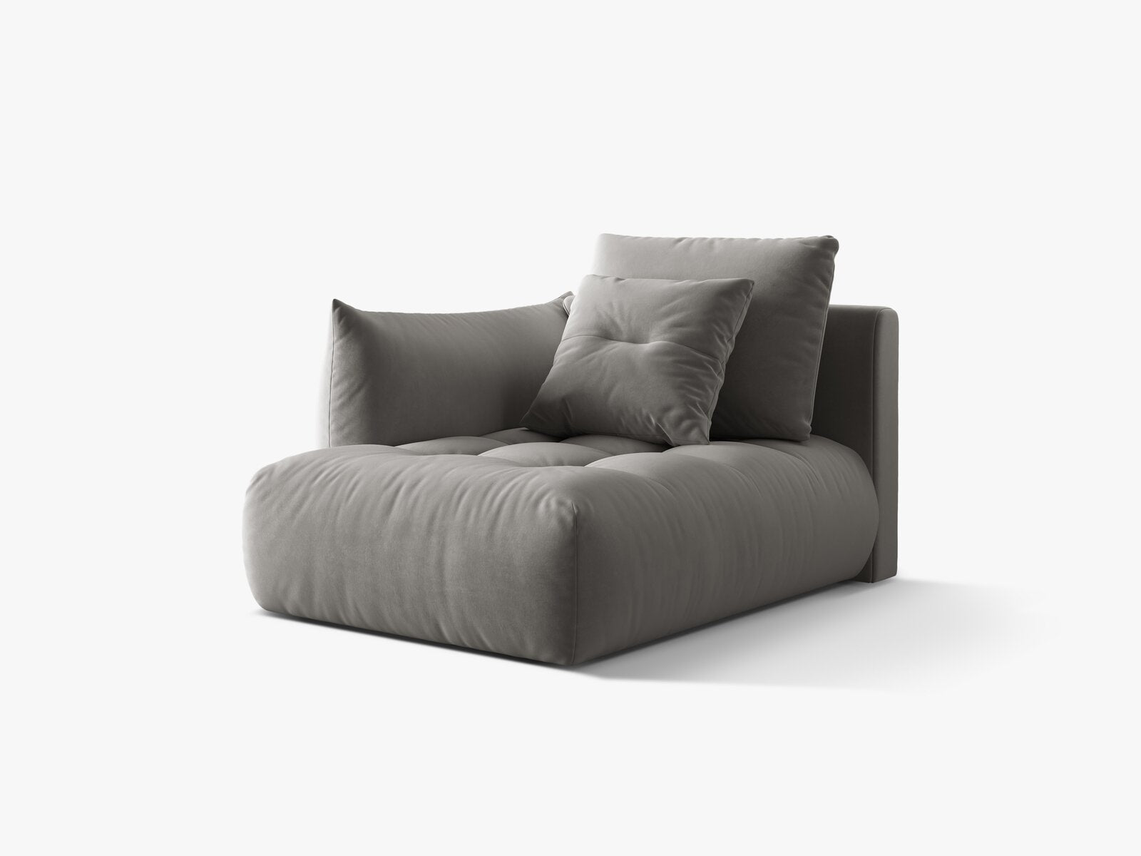 Micadoni Bloom Chaiselongue Links Samt Casino Grau