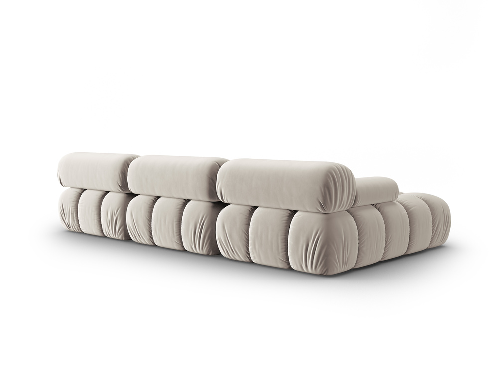 Cosmopolitan Design Modulares Ecksofa Cortina 4-Sitzer Samt Bluvel Dunkelbeige Links