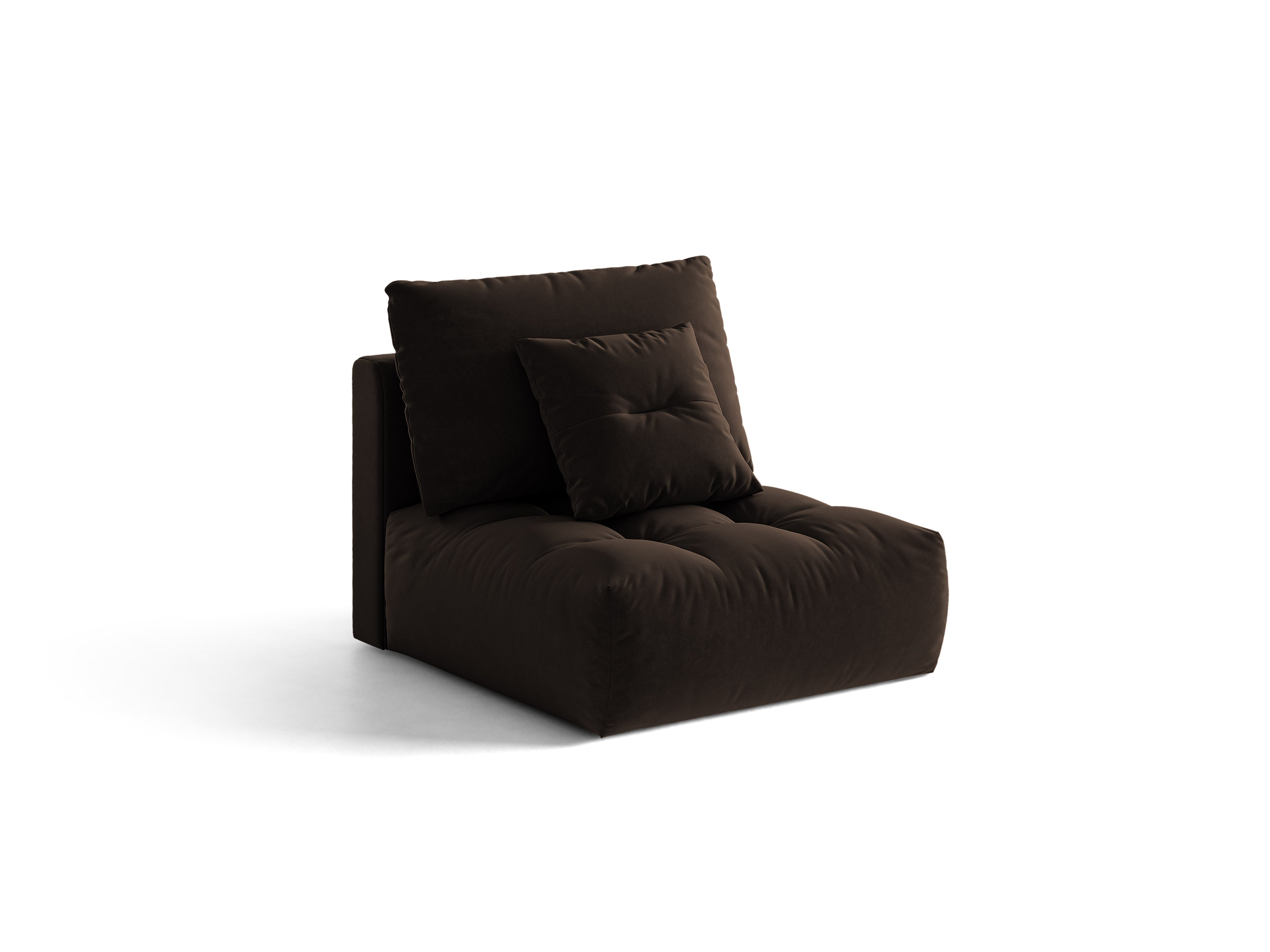 Micadoni Armloses Modul Bloom Samt Bluvel Dunkelbraun