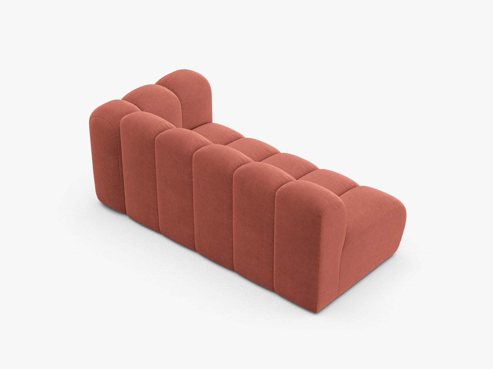 Micadoni Modul Lupine 3-Sitzer Rechts Samt Salvador Koralle