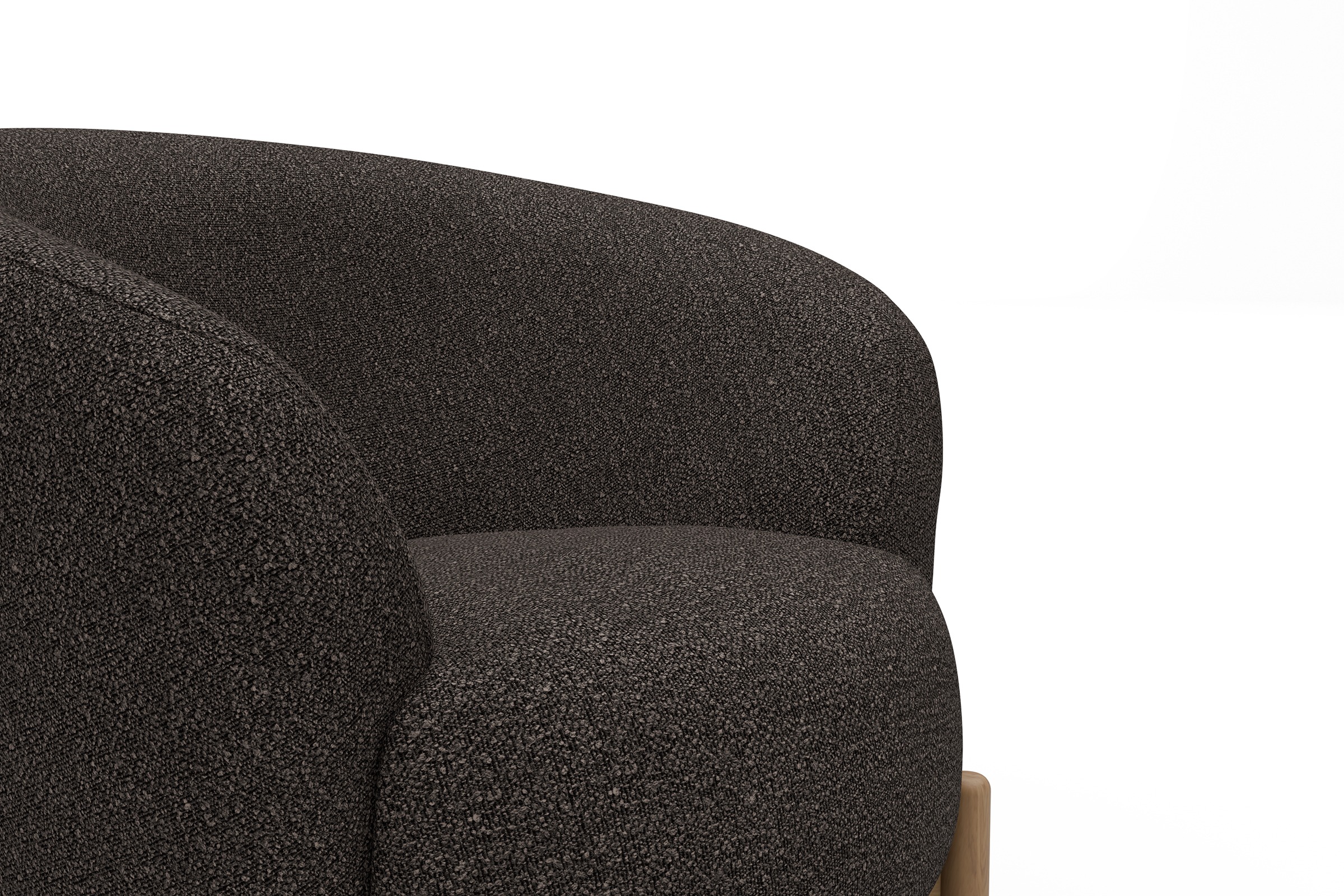 Sessel Ronda Holzbeine Eiche Natur Boucle-Taupe