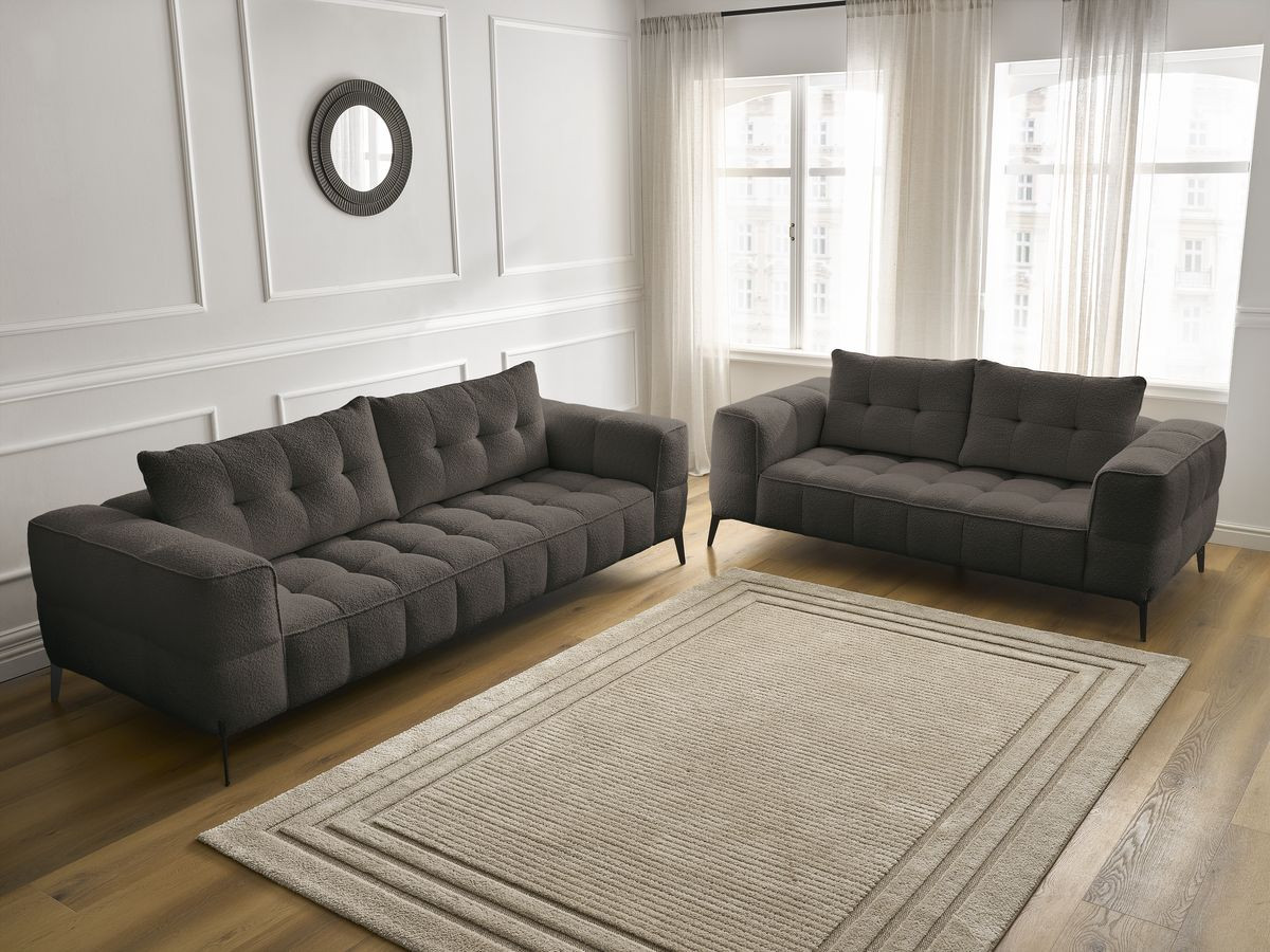 Bobochic Anis Sofa 5-Sitzer Bouclé-Stoff Braun