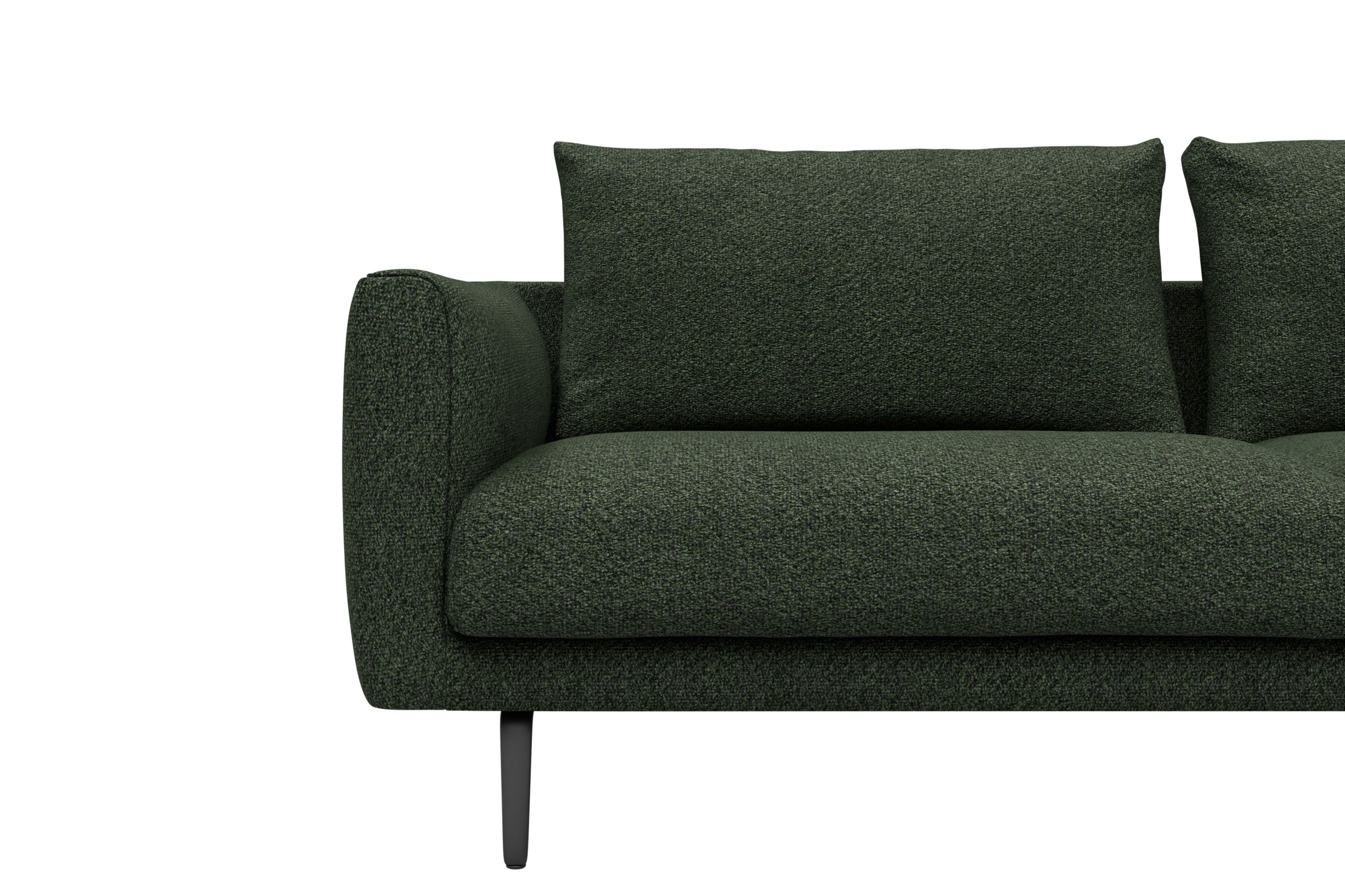 Ecksofa Karl Relax-Ecke rechts mit 2,5-Sitzer Vanora-Deep-Green