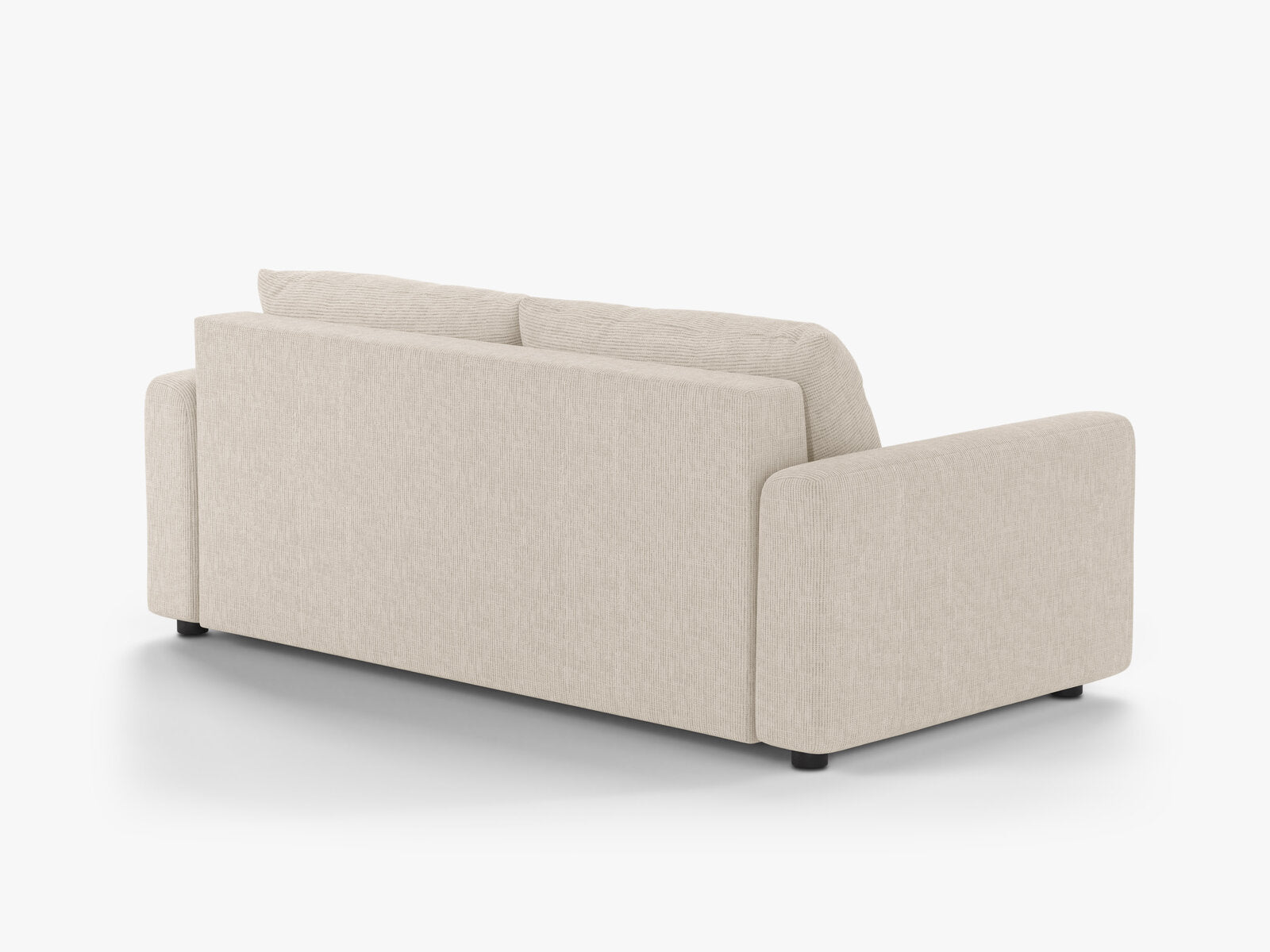 Micadoni Sofa mit Schlaffunktion David 3-Sitzer Strukturierter Stoff Baltimore Helles Beige