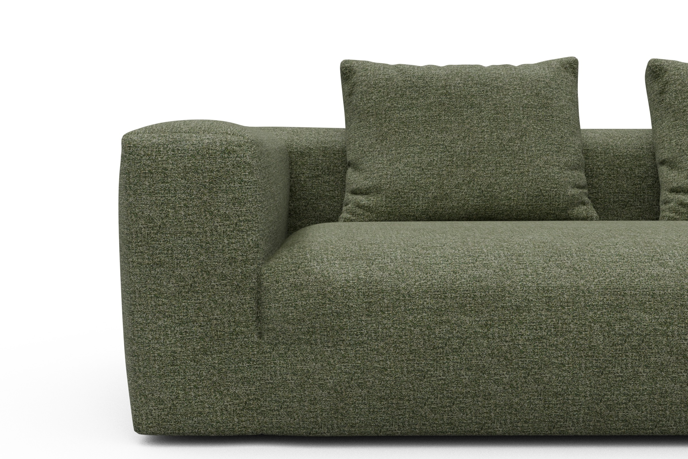 Ecksofa Fred Relax-Ecke rechts mit 2,5-Sitzer Carreno-Vivid-Green