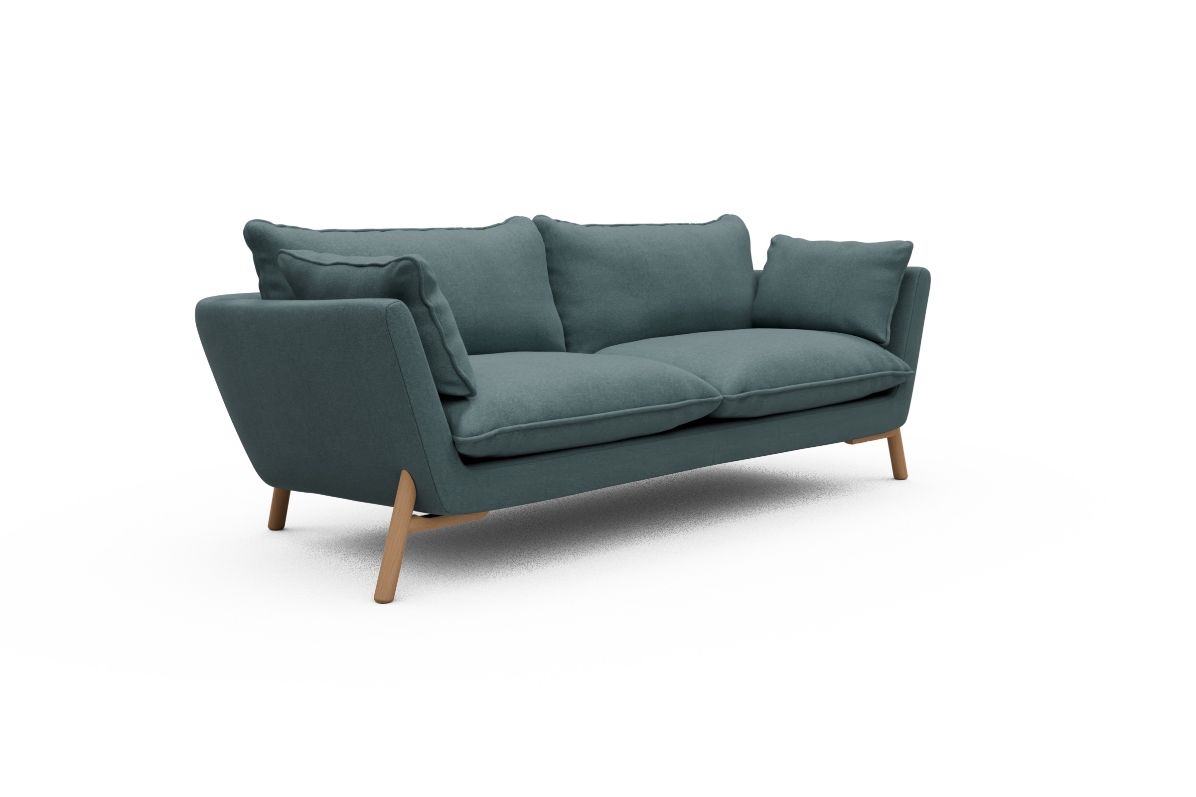 Sofa Emil PREMIUM 3-Sitzer Beinfarbe Eiche Natur Satya-Niagara