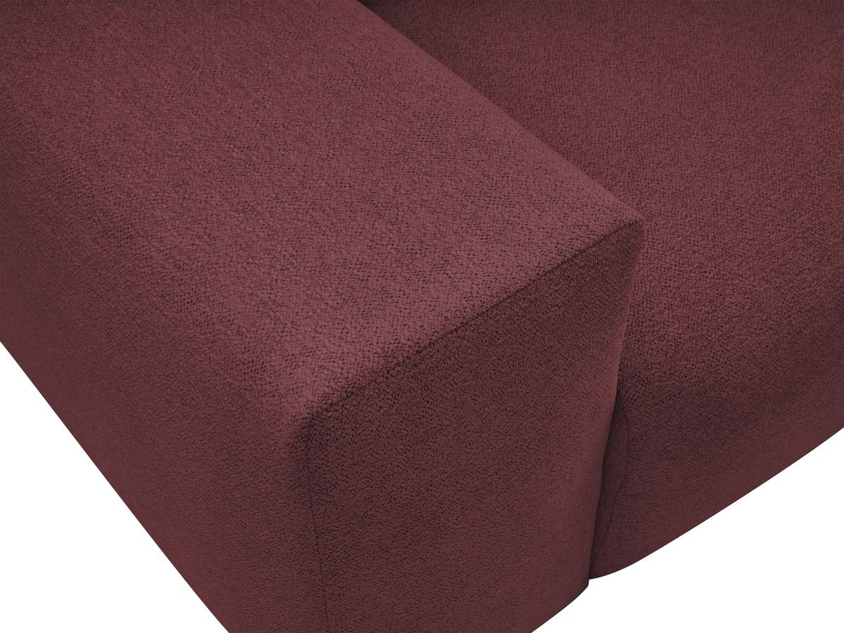 Bobochic Voltaire Ecksofa mit Schlaffunktion und Bettkasten Melange-Stoff Rot