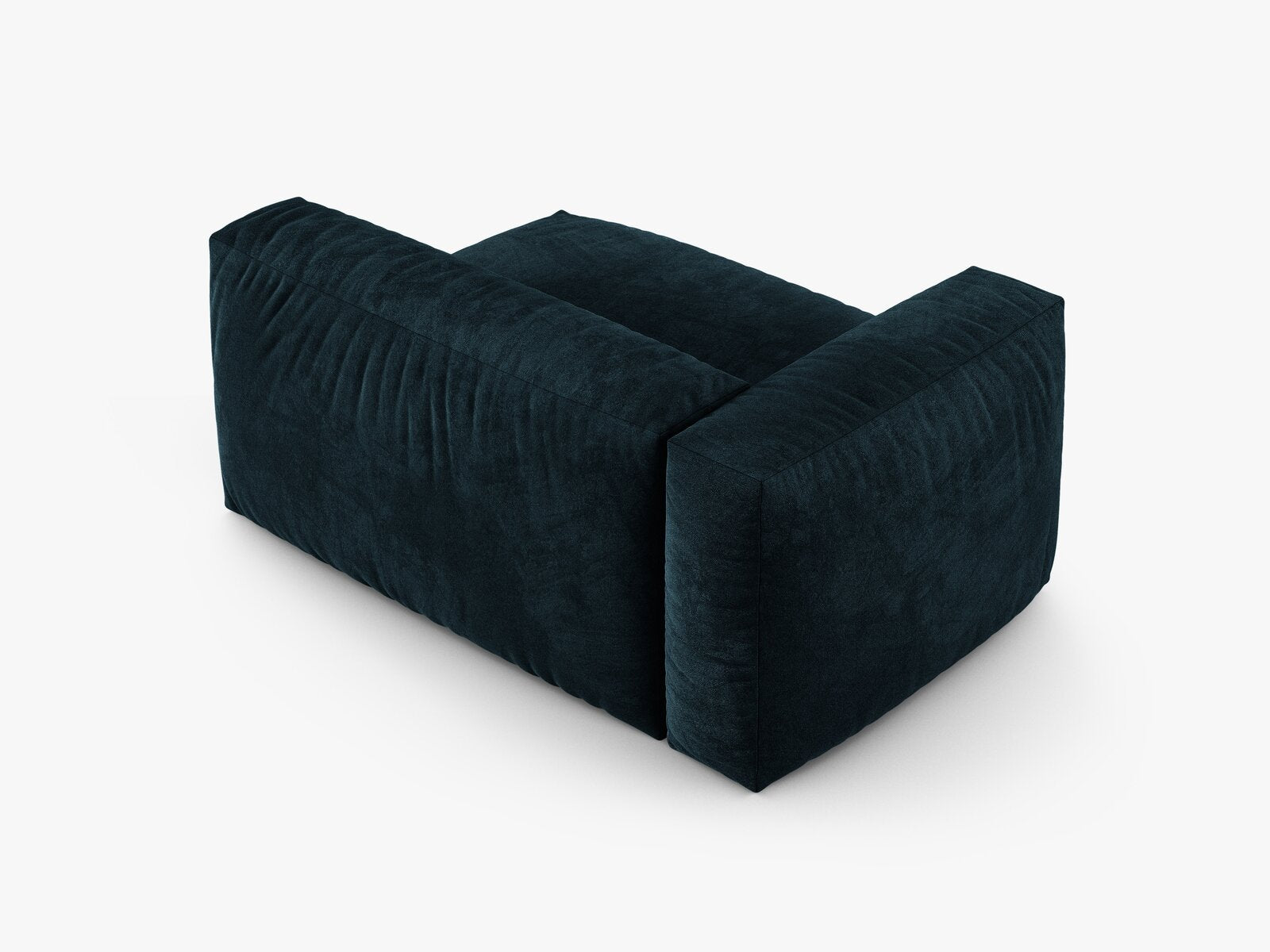 Micadoni Eckmodul mit Armlehne Martina 1-Sitzer Groß 90cm Sitztiefe Links Samt Vogue Dunkel Petrol