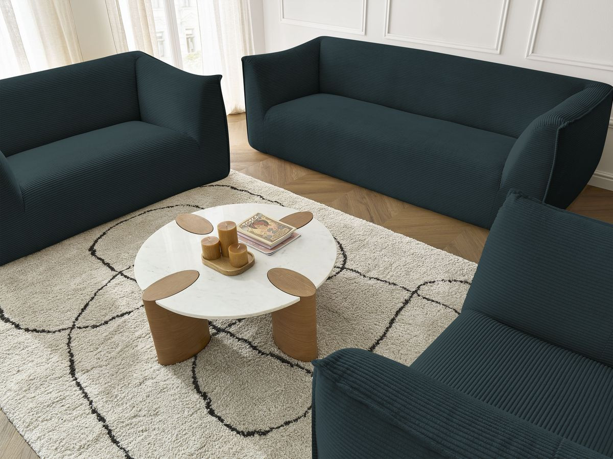 Bobochic Giorgia Sofa 5-Sitzer 534 × 100 cm Cordsamt Dunkelblau