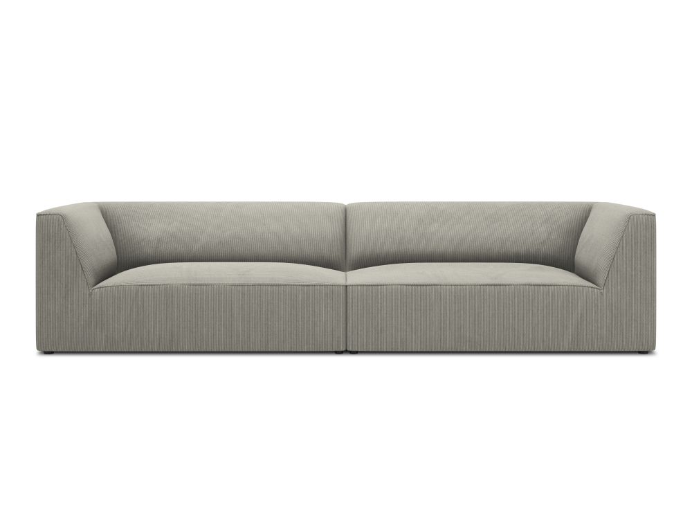 Cosmopolitan Design Sofa Siena 4-Sitzer Kord Scala Hellgrau