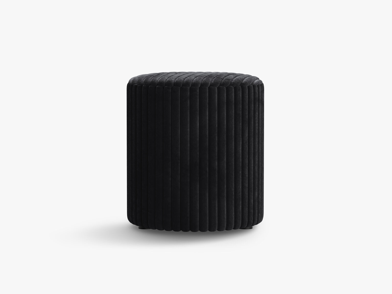 Micadoni Pouf Dia 40cm Kord Tilia Schwarz