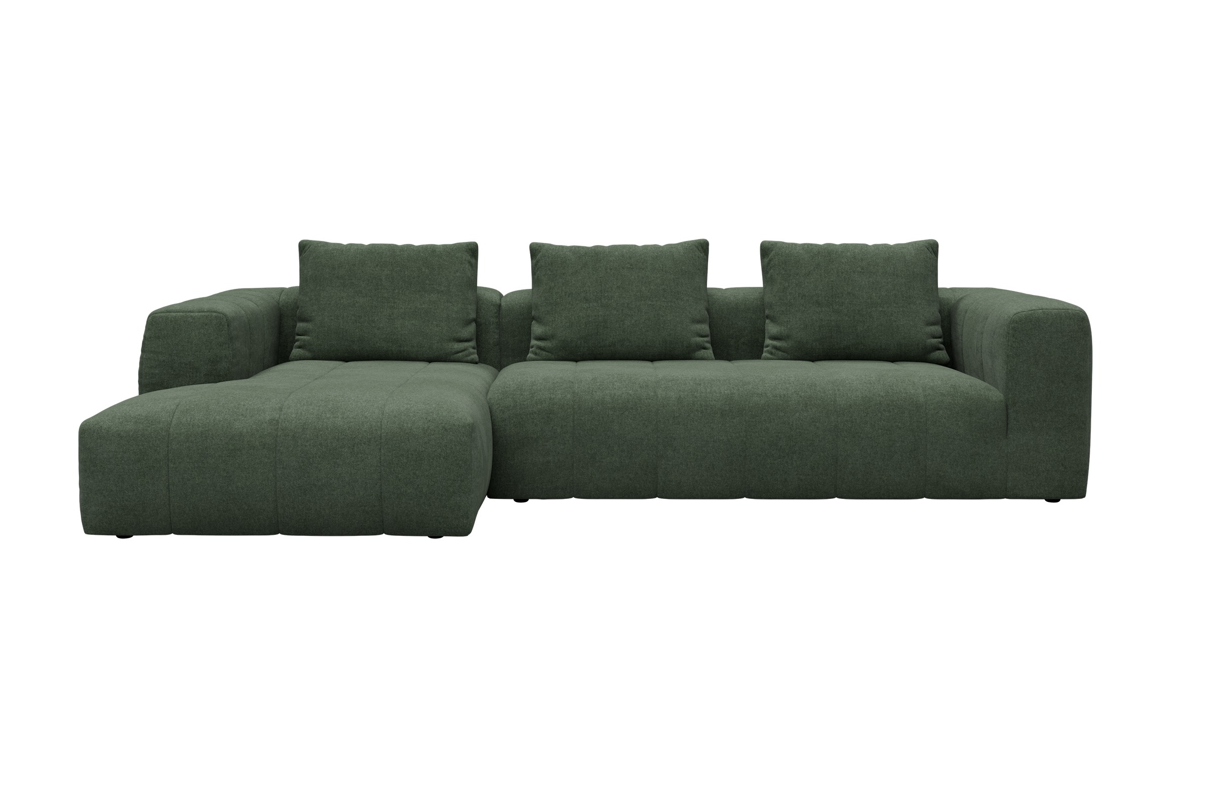 Hugo 2,5-Sitzer Armlehne rechts mit Chaiselongue Casone-Forest-Green moebelfaktor