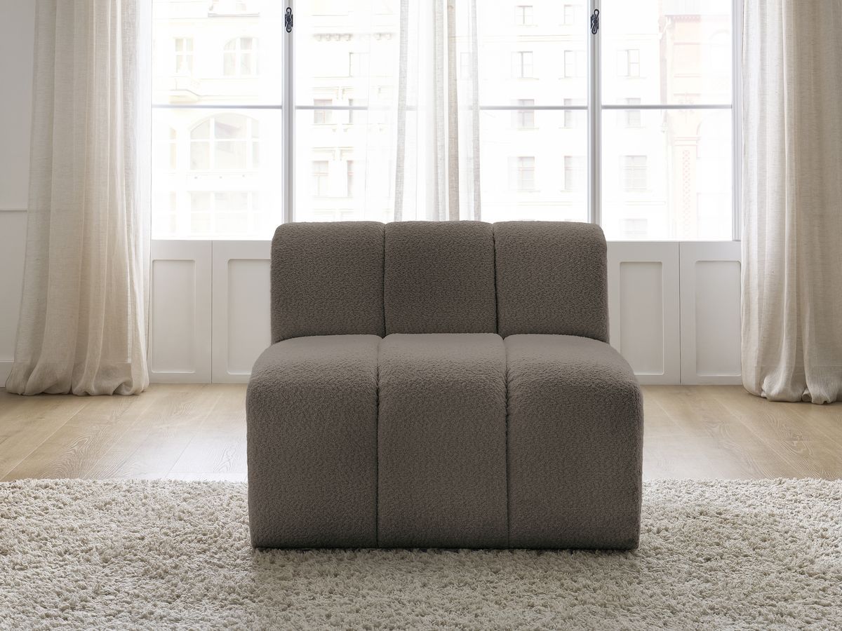 Bobochic Annecy Sofamodul 1-Sitzer Bouclé-Stoff Braun
