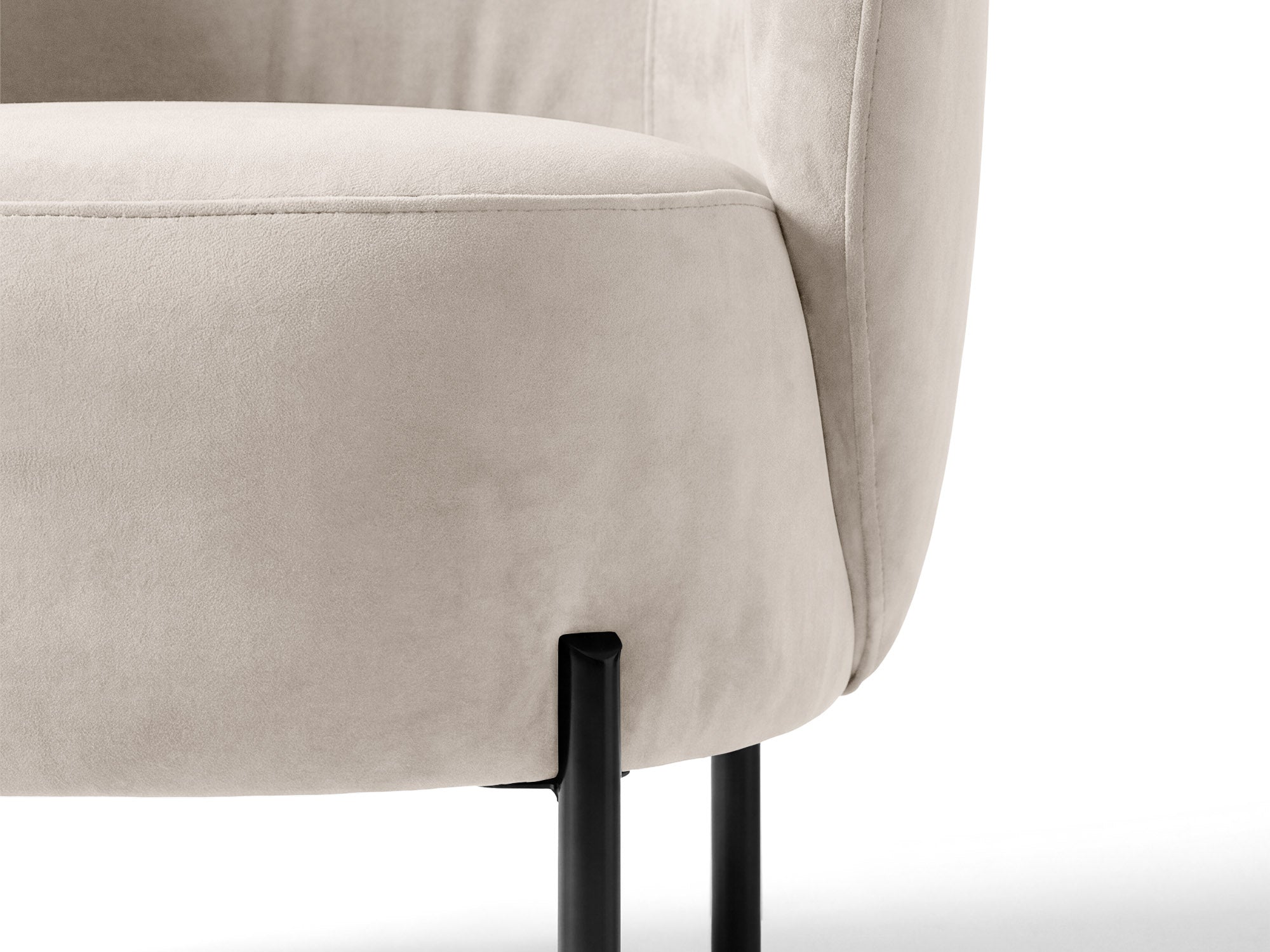 Micadoni Amalta Armsessel Samt Salvador Beige