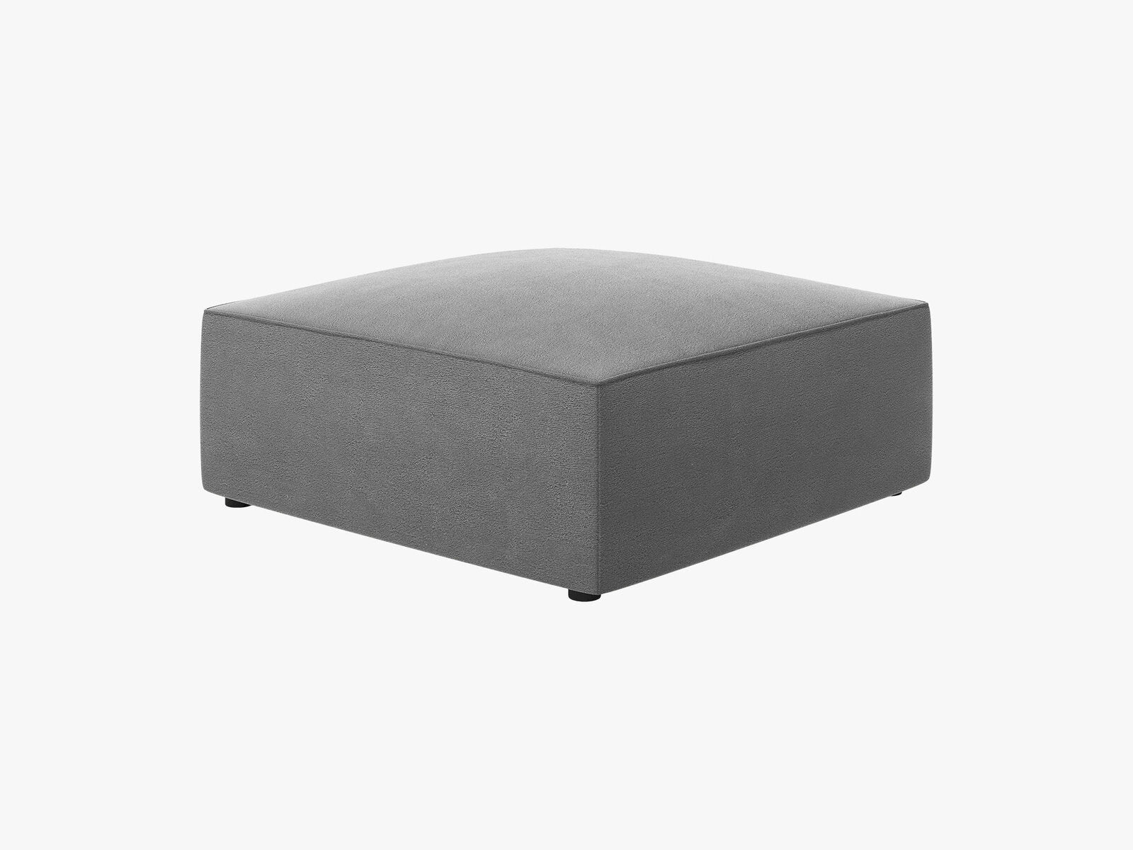 Micadoni Hocker Ruby 1-Sitzer Samt Salvador Grau