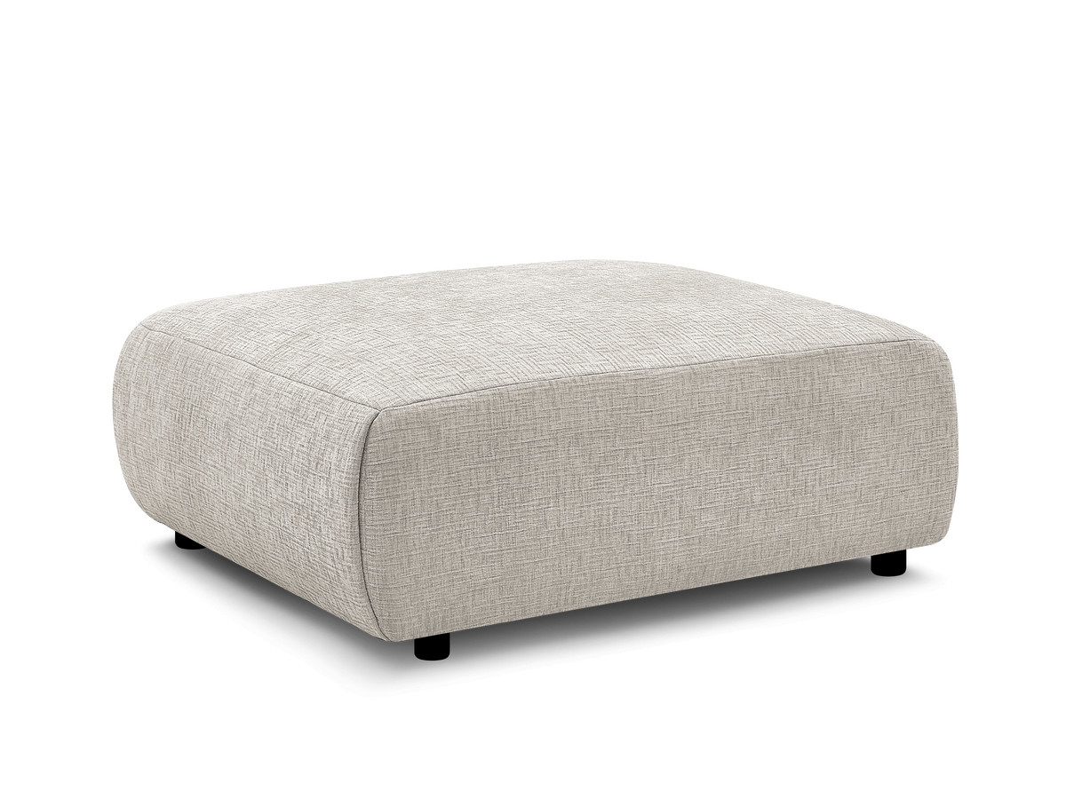 Bobochic Jana Pouf 94 × 114 cm Strukturstoff Beige