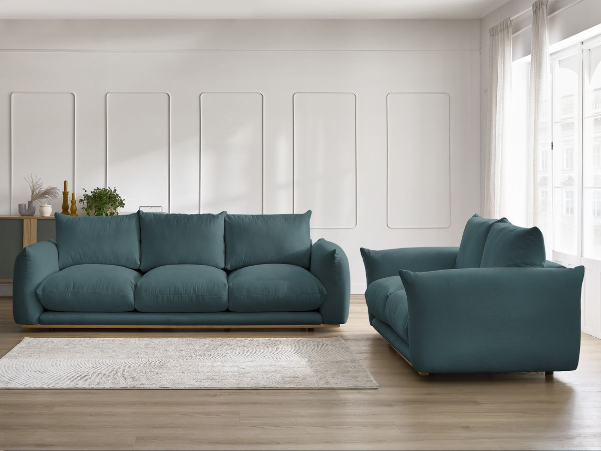 Bobochic Ernest Sofa 5-Sitzer Stoff Dunkelblau