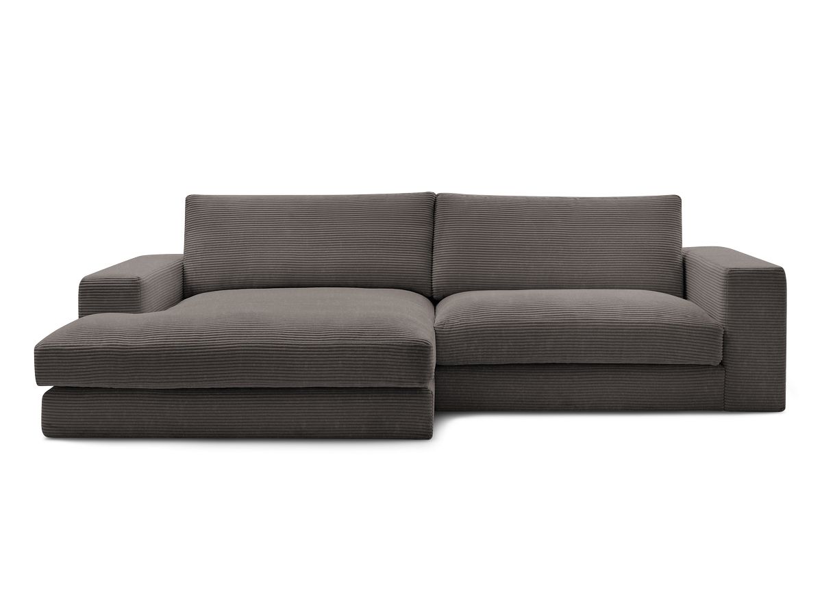 Bobochic Leonard Ecksofa 234 × 159 cm Cordsamt Braun Ecke links