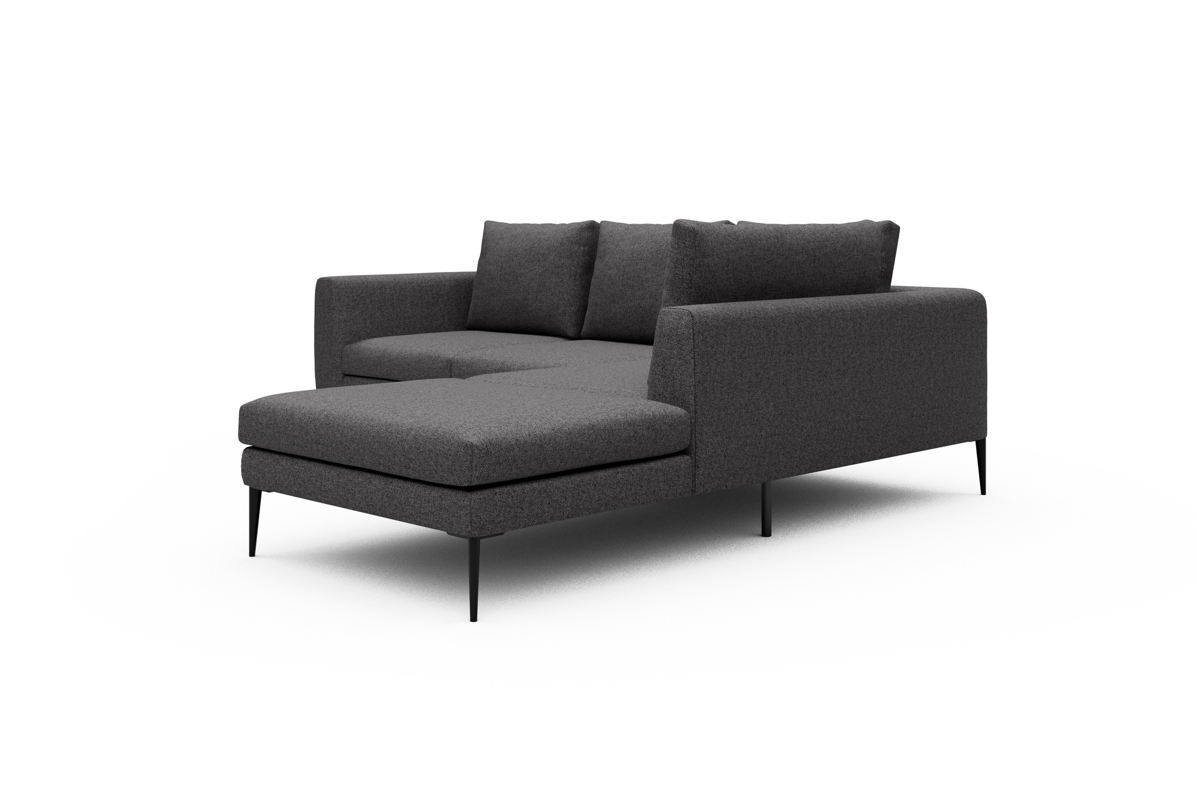 Ecksofa Paul Relax-Ecke rechts mit 2-Sitzer Sama-Antracite