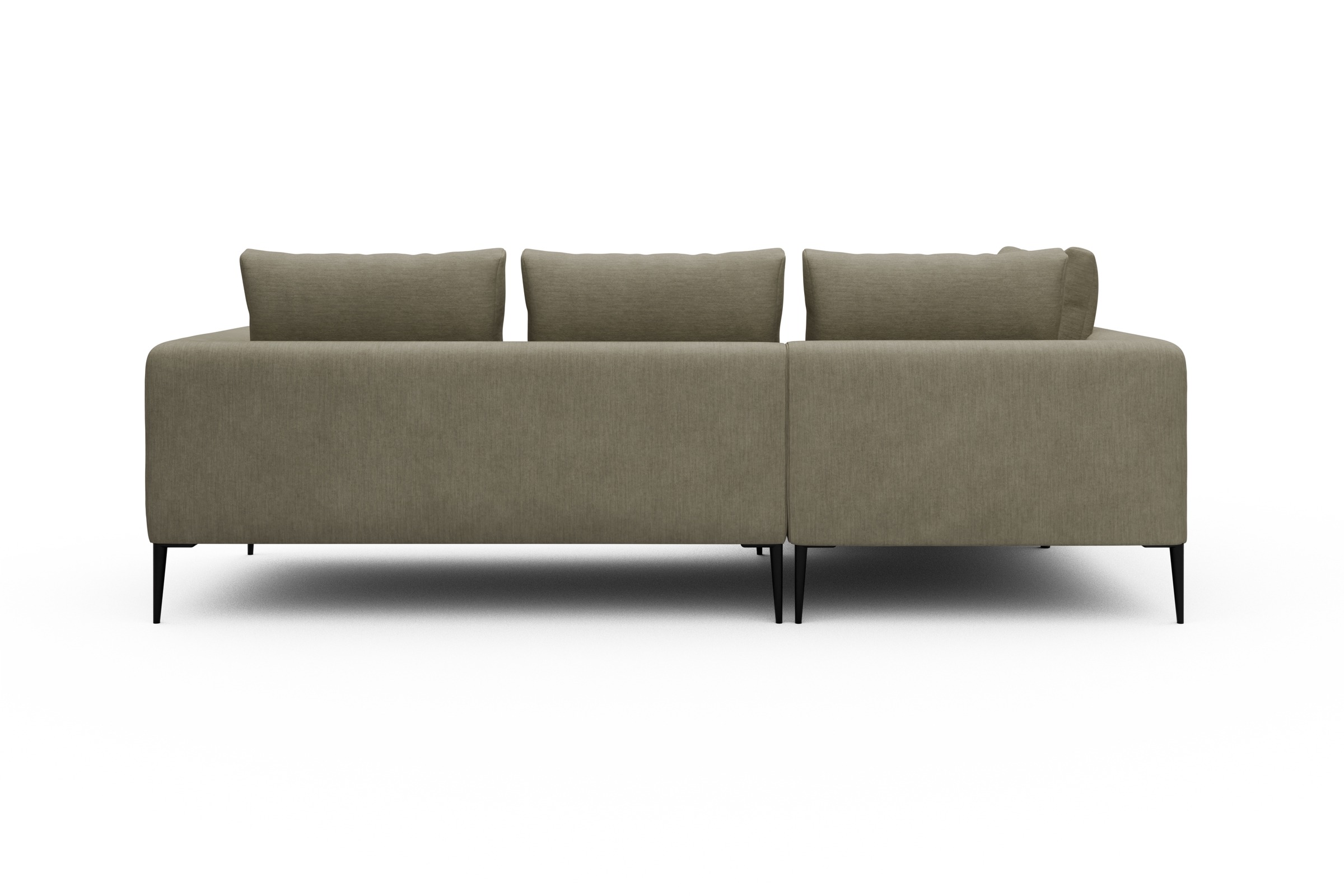 Ecksofa Paul Relax-Ecke links mit 2-Sitzer Vivus-Dusty-Sand