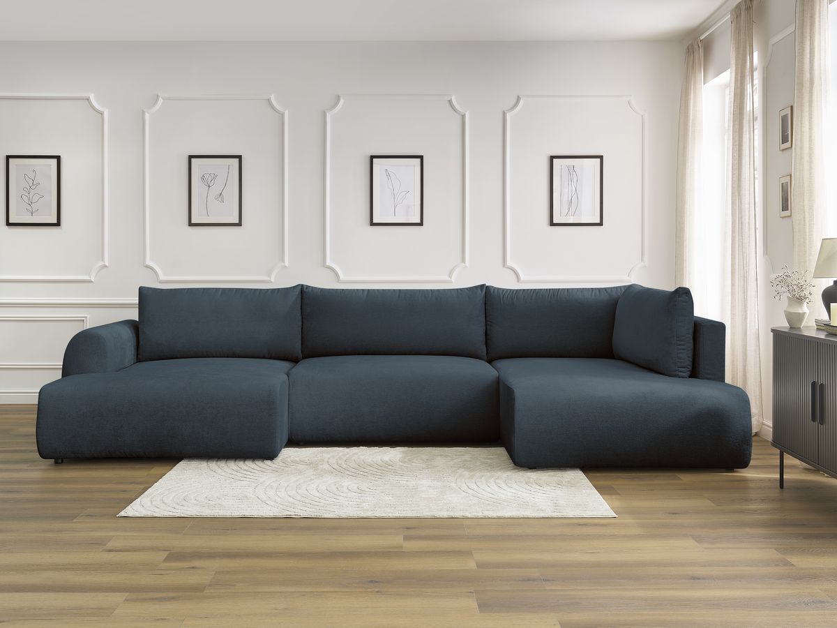 Bobochic Lucien Wohnlandschaft Stoff Dunkelblau Ecke links