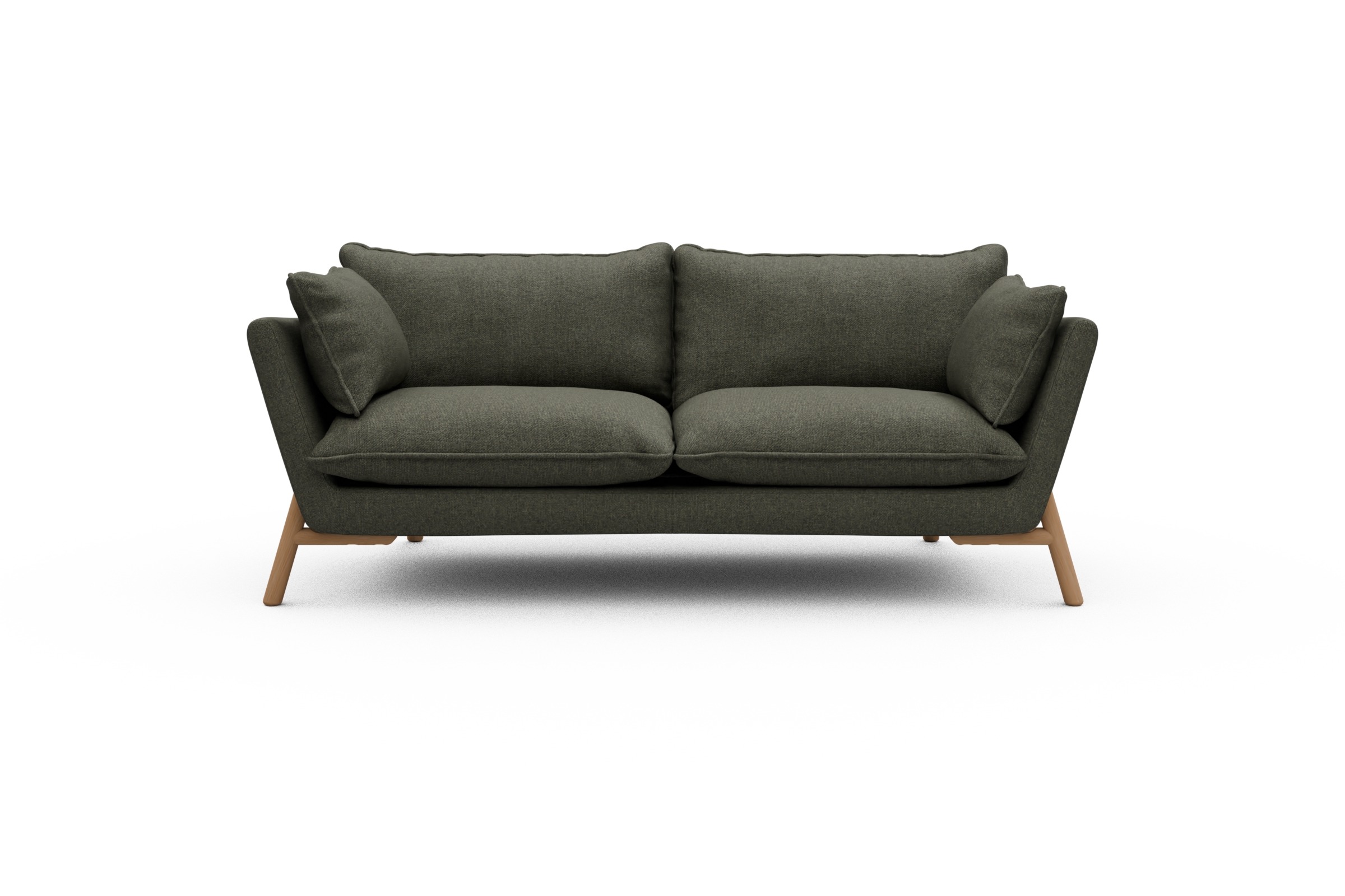 Skandi Home Sofa Emil PREMIUM 2-Sitzer Beinfarbe Eiche Natur Sama-Winter-Moss moebelfaktor