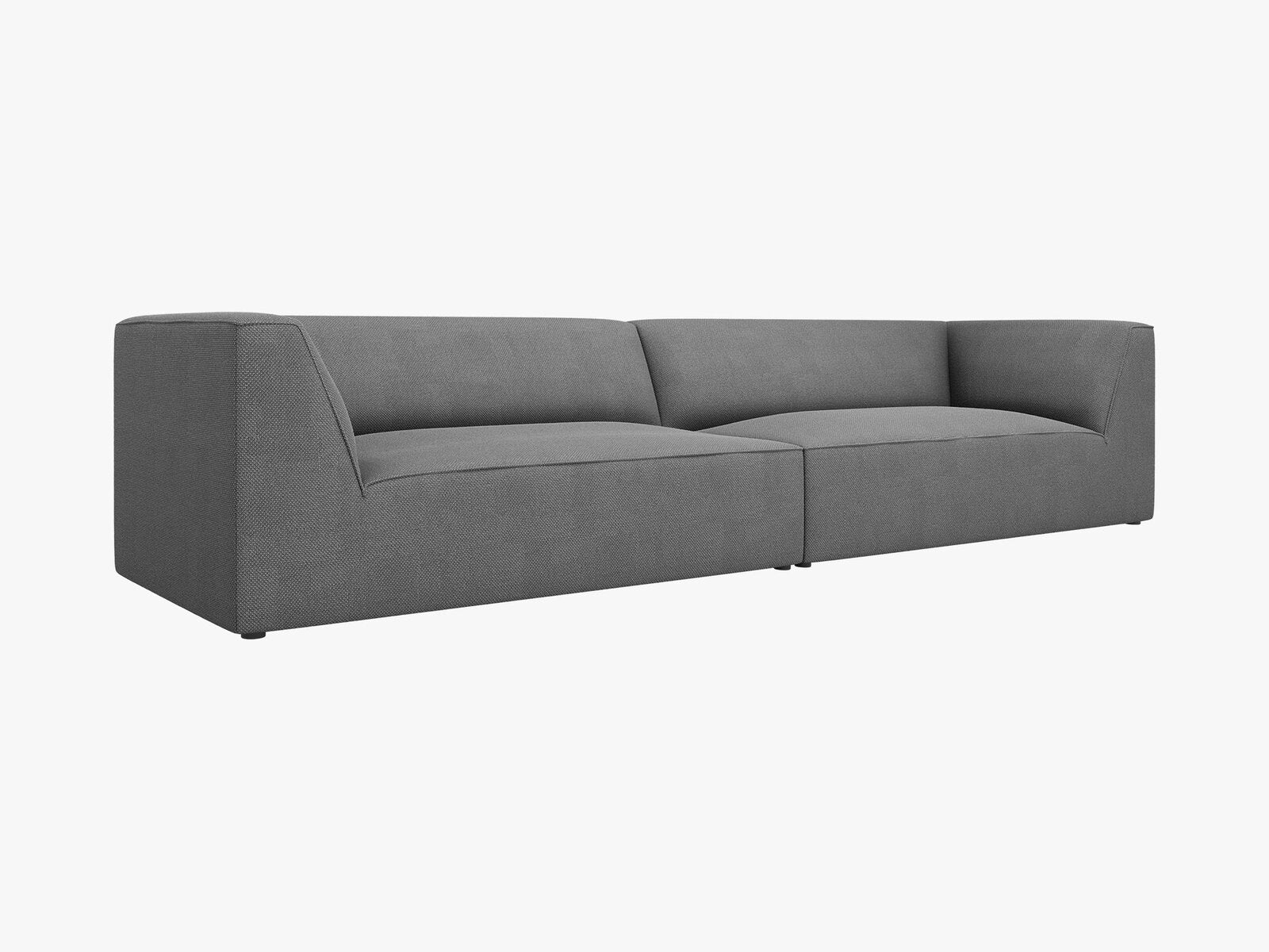 Micadoni Sofa Ruby 4-Sitzer Strukturierter Stoff Ottawa Grau