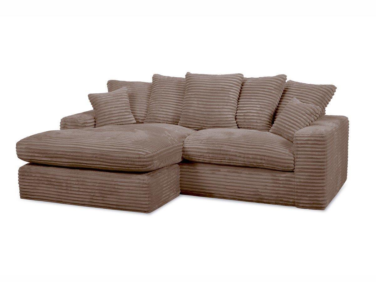 Bobochic Nevada Ecksofa Breitcord weich Taupe