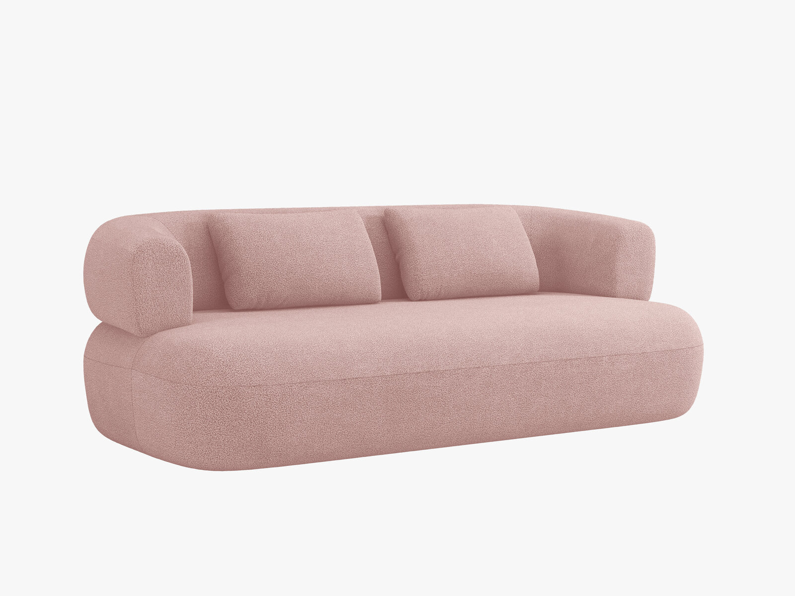 Micadoni Sofa Jenny 2-Sitzer Boucle Now or Never Puderrosa