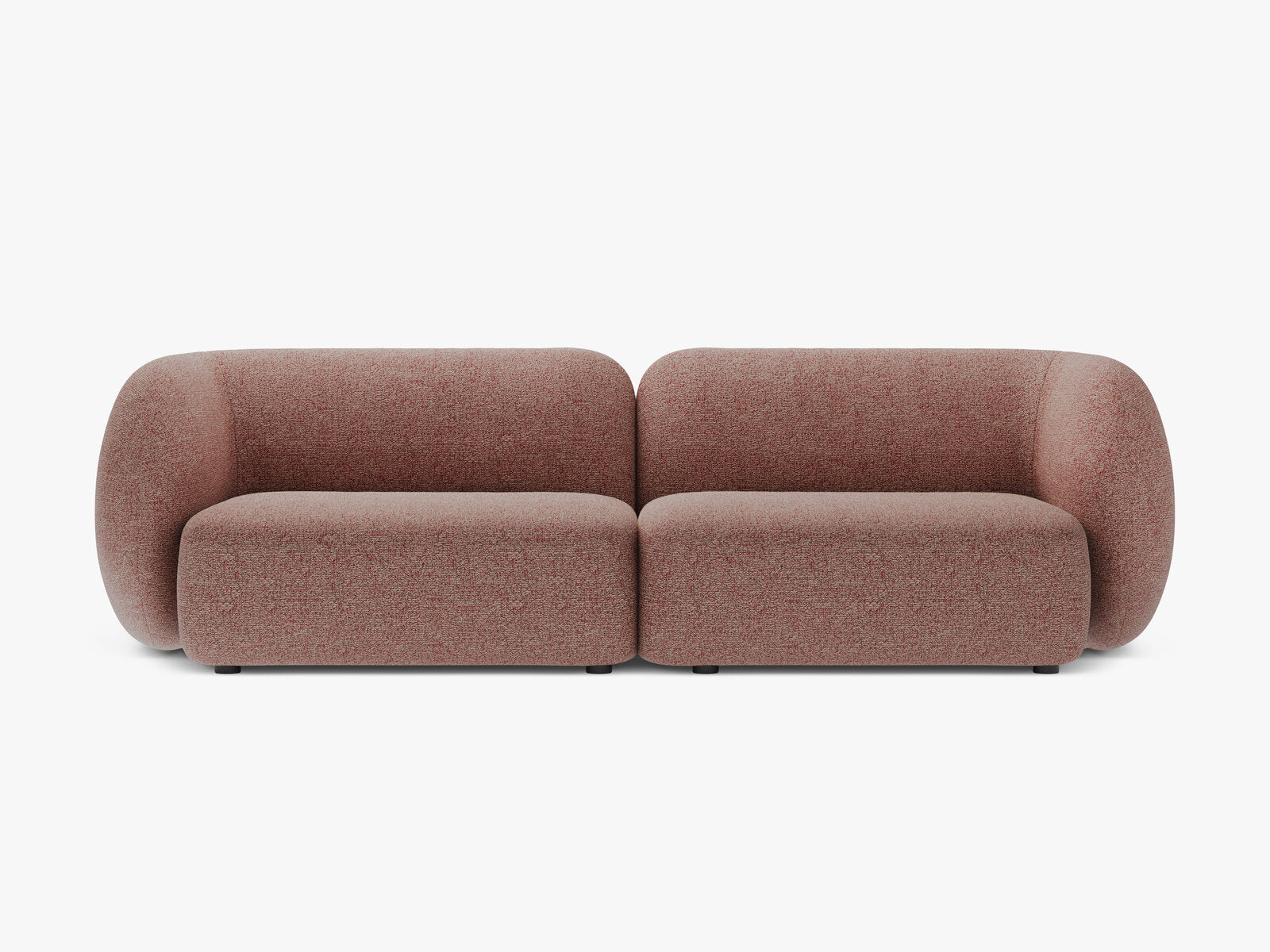 Micadoni Sofa Kate 4-Sitzer Strukturierter Stoff Puente Rosa Melange