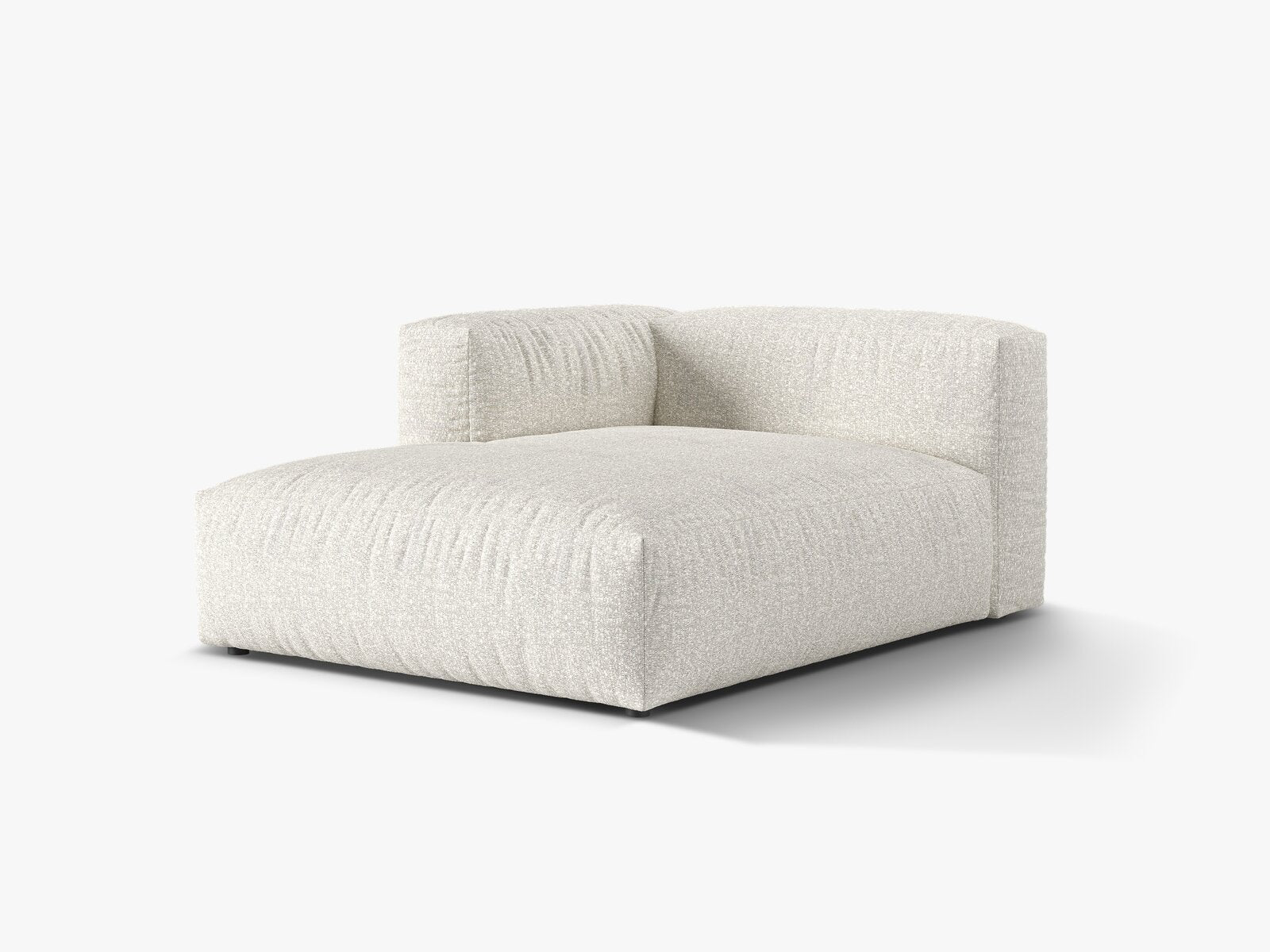 Micadoni Recamiere Martina 1-Sitzer Links Boucle Monet Grau Beige Melange
