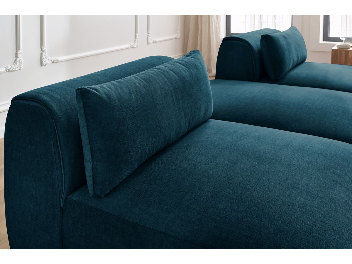 Bobochic Jeanne Sofa 3-Sitzer Samt Dunkelblau
