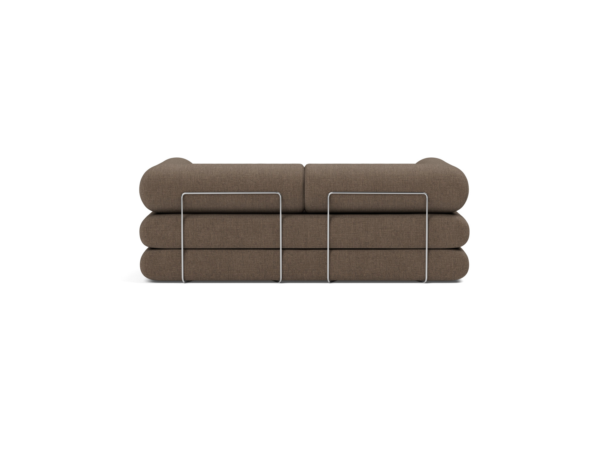 Tagesbett Circlus mit L-förmigen Armlehnen Chenille Esina 411-Cedar-Brown