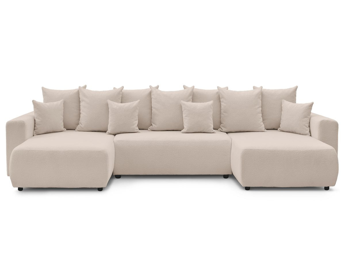 Bobochic Envy Wohnlandschaft Bouclé-Stoff Beige