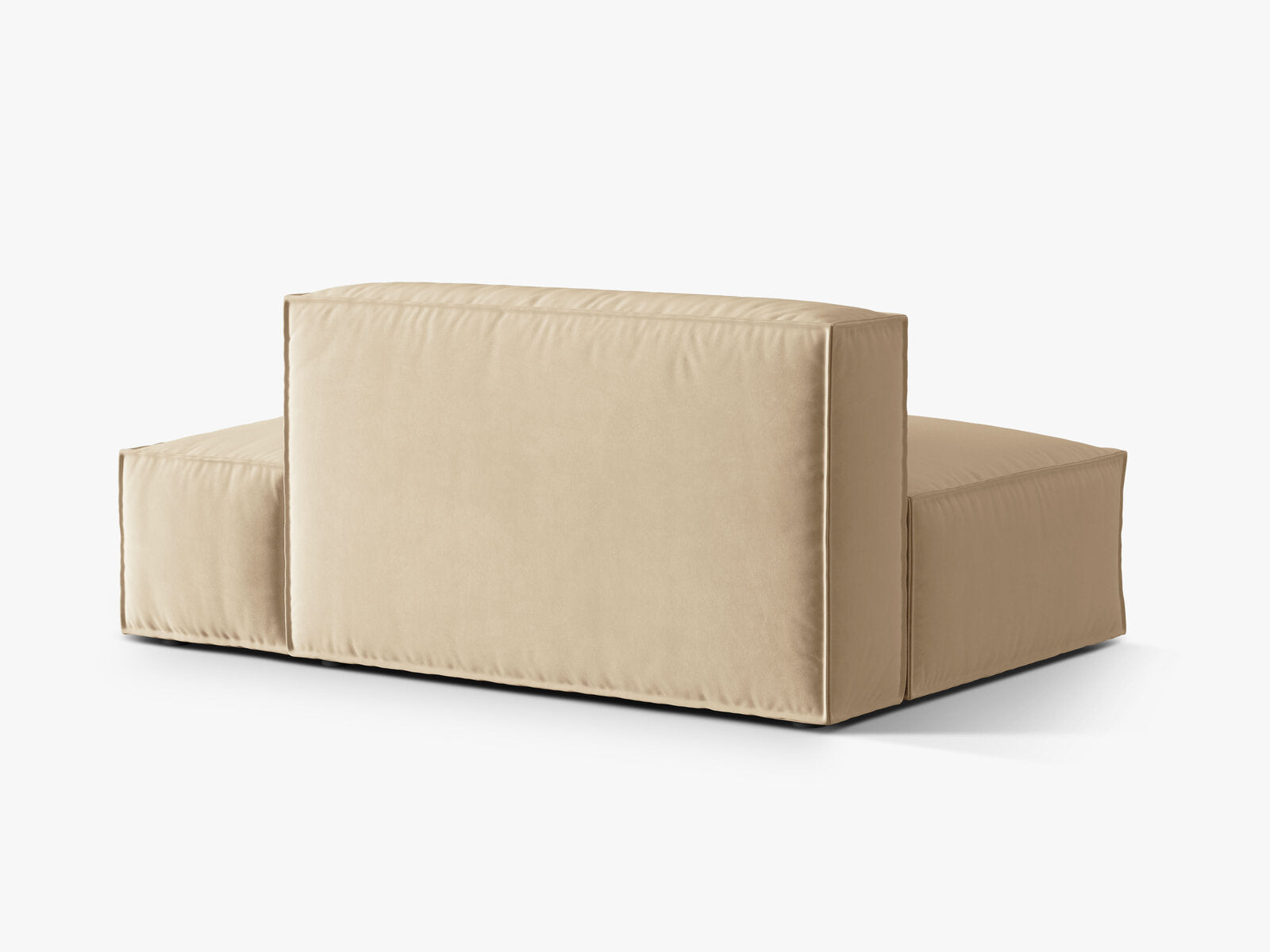 Micadoni Modul Nuria 3-Sitzer Rechts Samt Nude