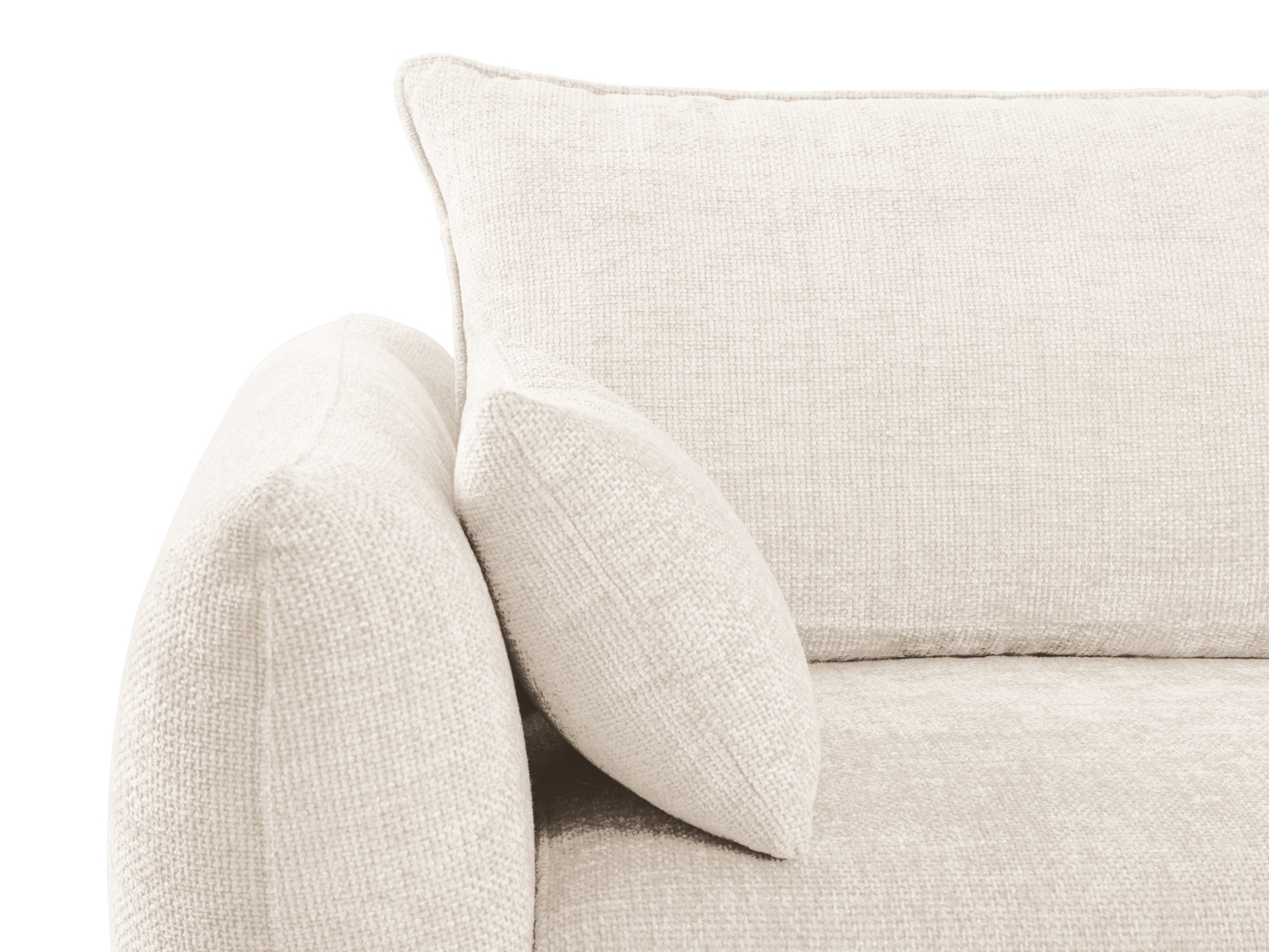 Cosmopolitan Design Schlafsofa Matera 3-Sitzer mit Bettkasten Chenille Eden Helles Beige
