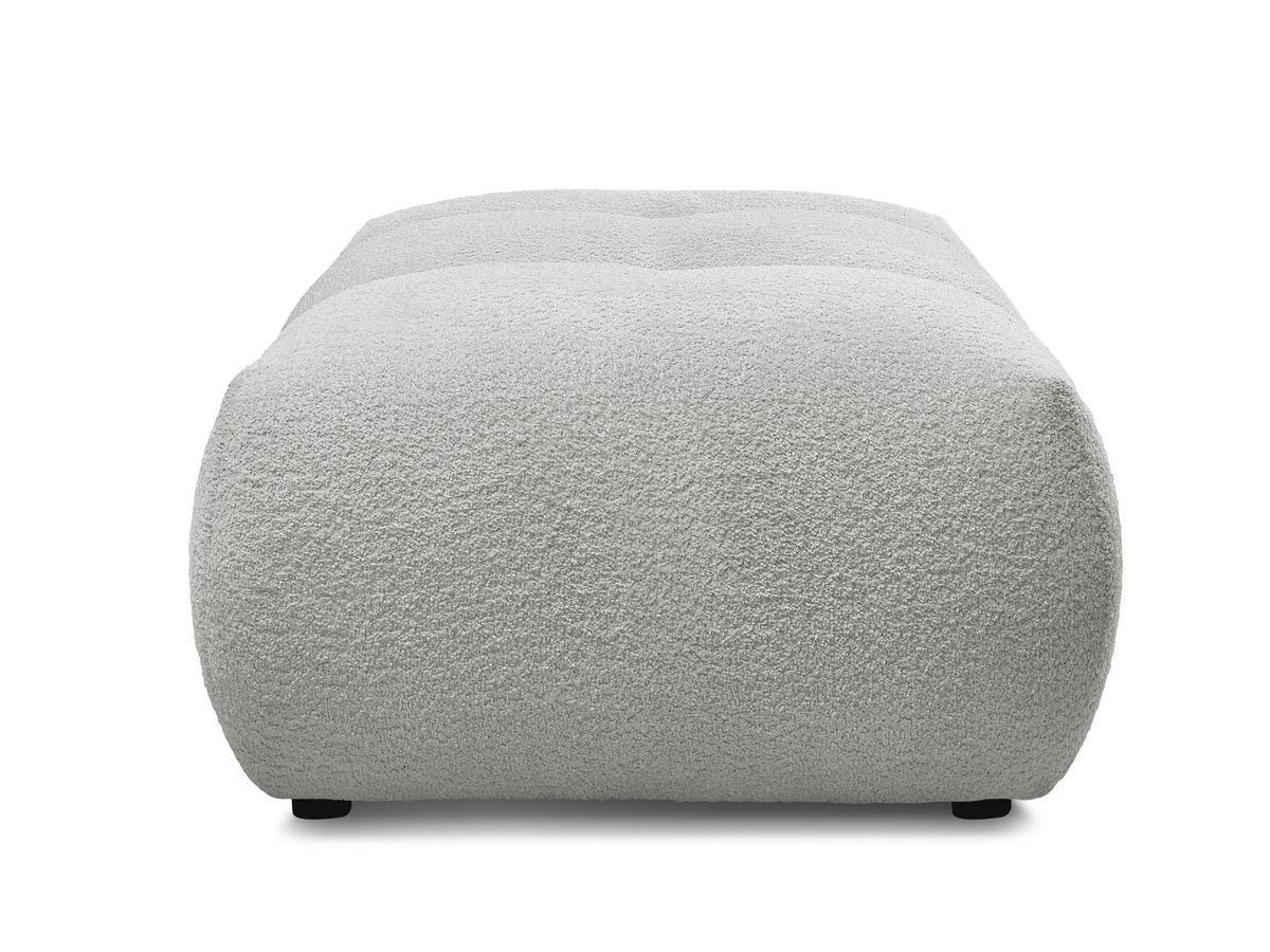 Bobochic Fuji Pouf Bouclé-Stoff Hellgrau