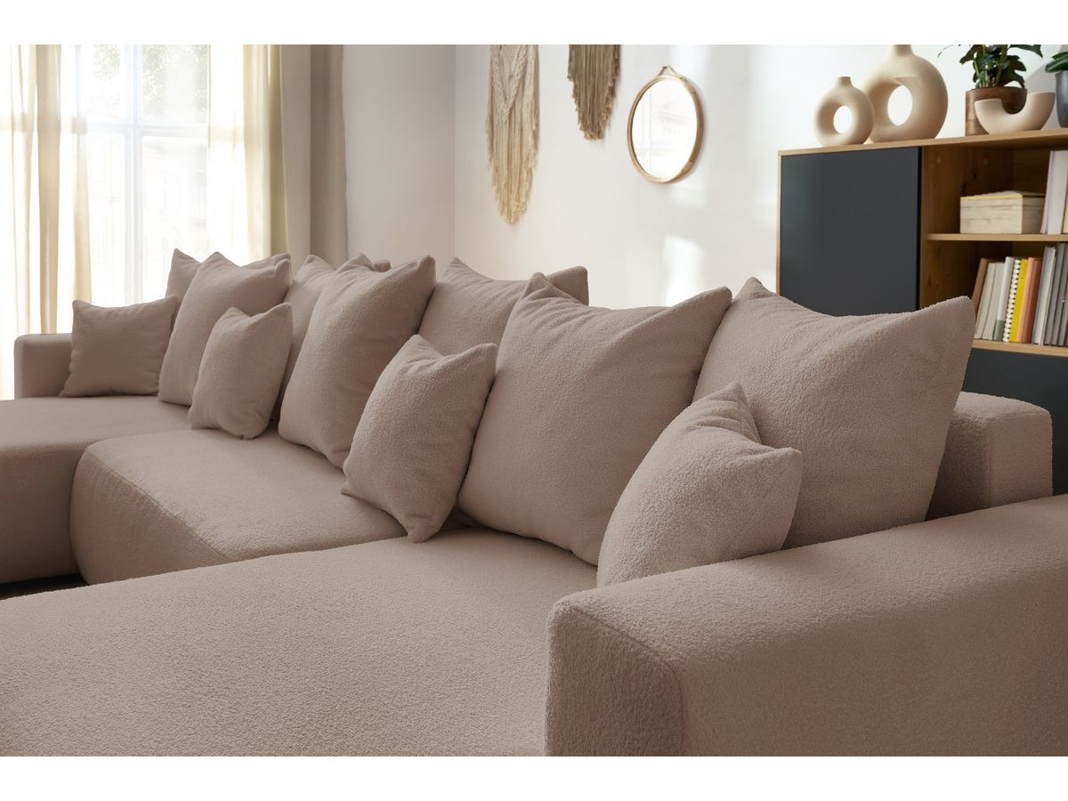 Bobochic Envy Wohnlandschaft Bouclé-Stoff Braun