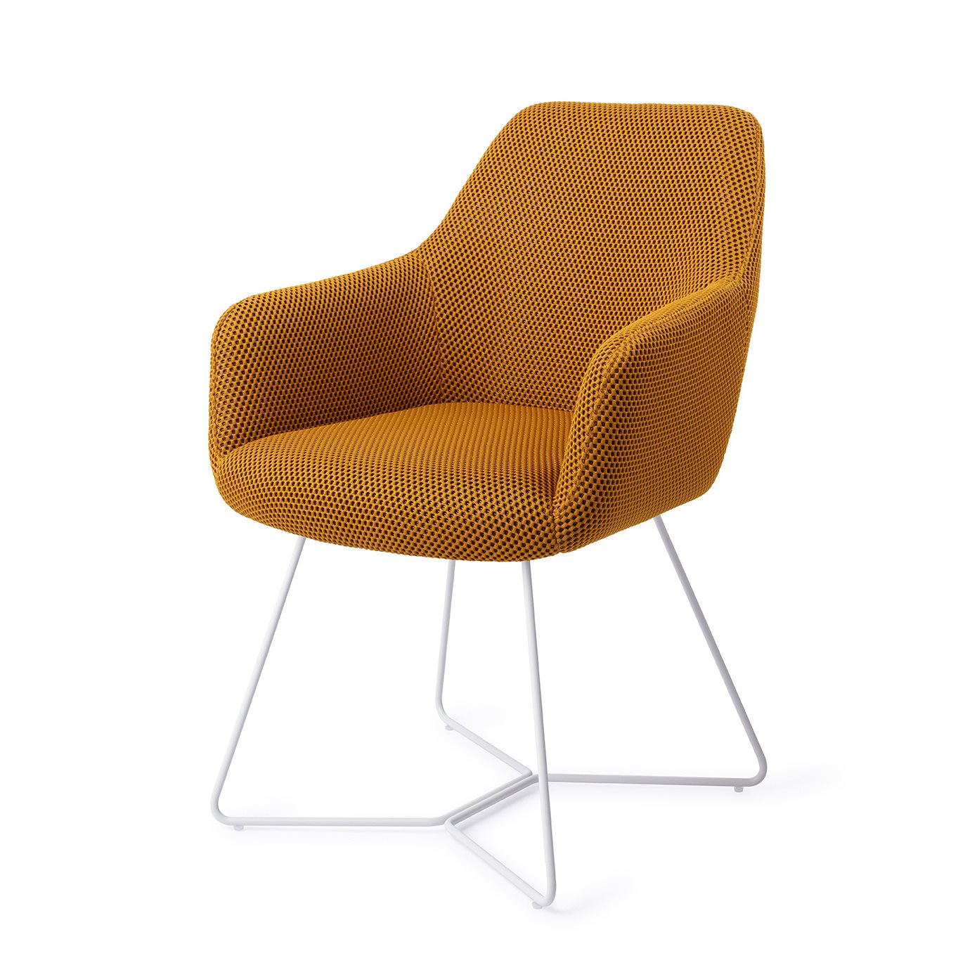 Jesper Home Esszimmerstuhl Hiroo Groovy-Garam Beehive Weiß