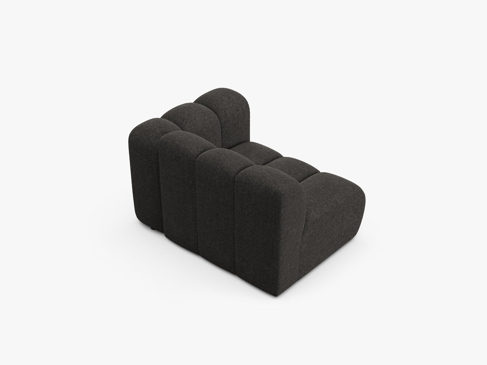 Micadoni Modul Lupine 1-Sitzer Rechts Chenille Eden Dunkelgrau