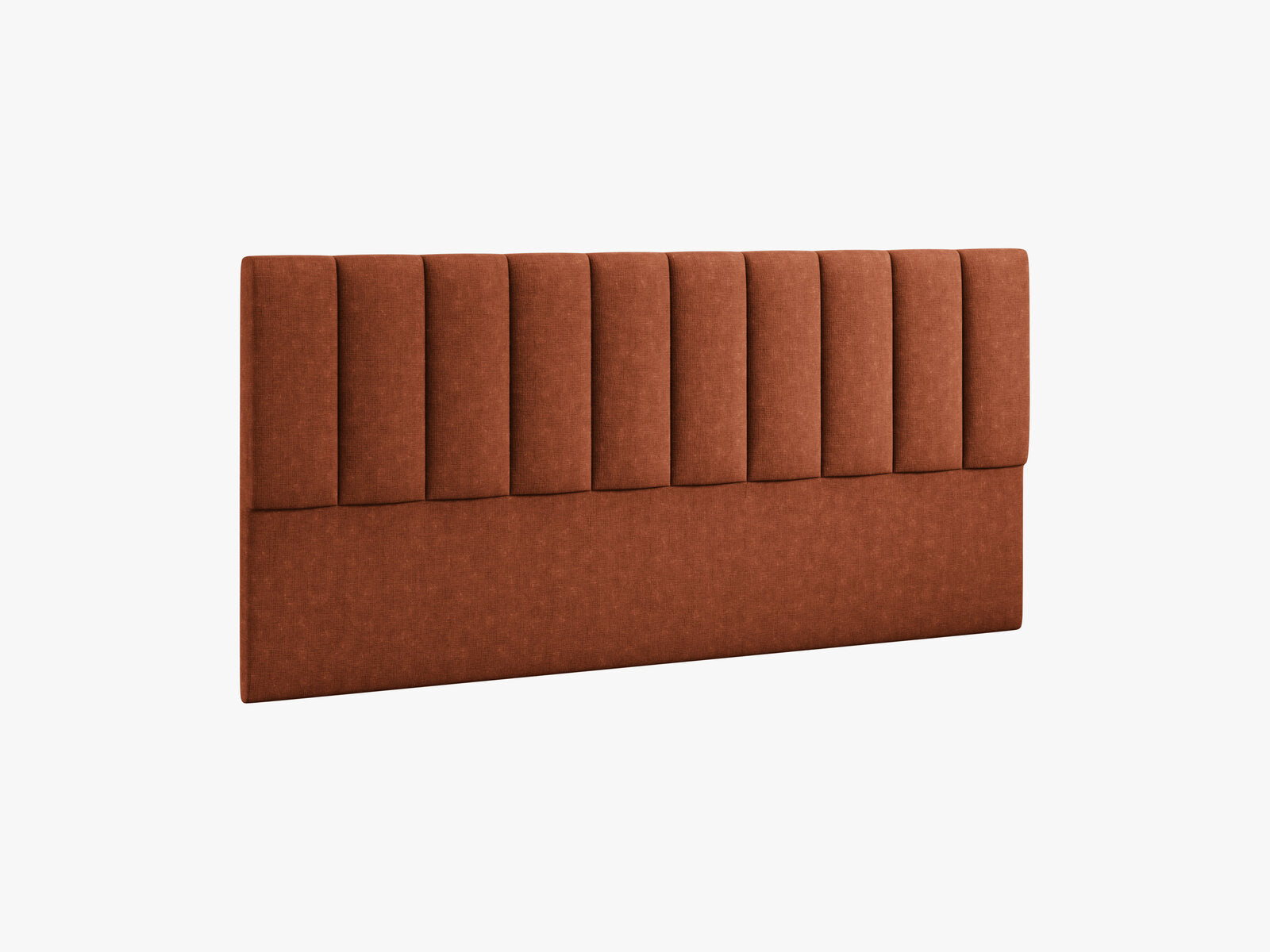 Micadoni Marl Samtiger Kopfteil 140 cm (H 95 cm) Strukturierter Stoff Liberty Ziegel 200x95