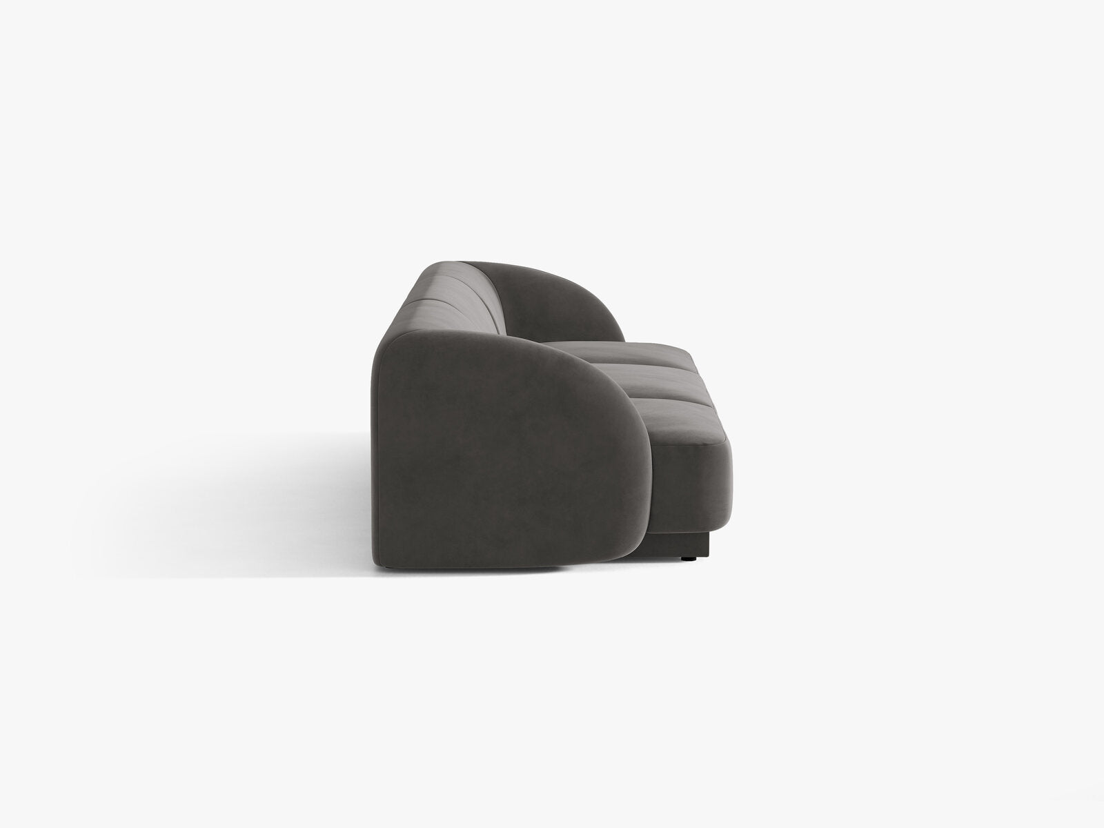 Micadoni Sofa Miley 3-Sitzer Samt Venus Grau