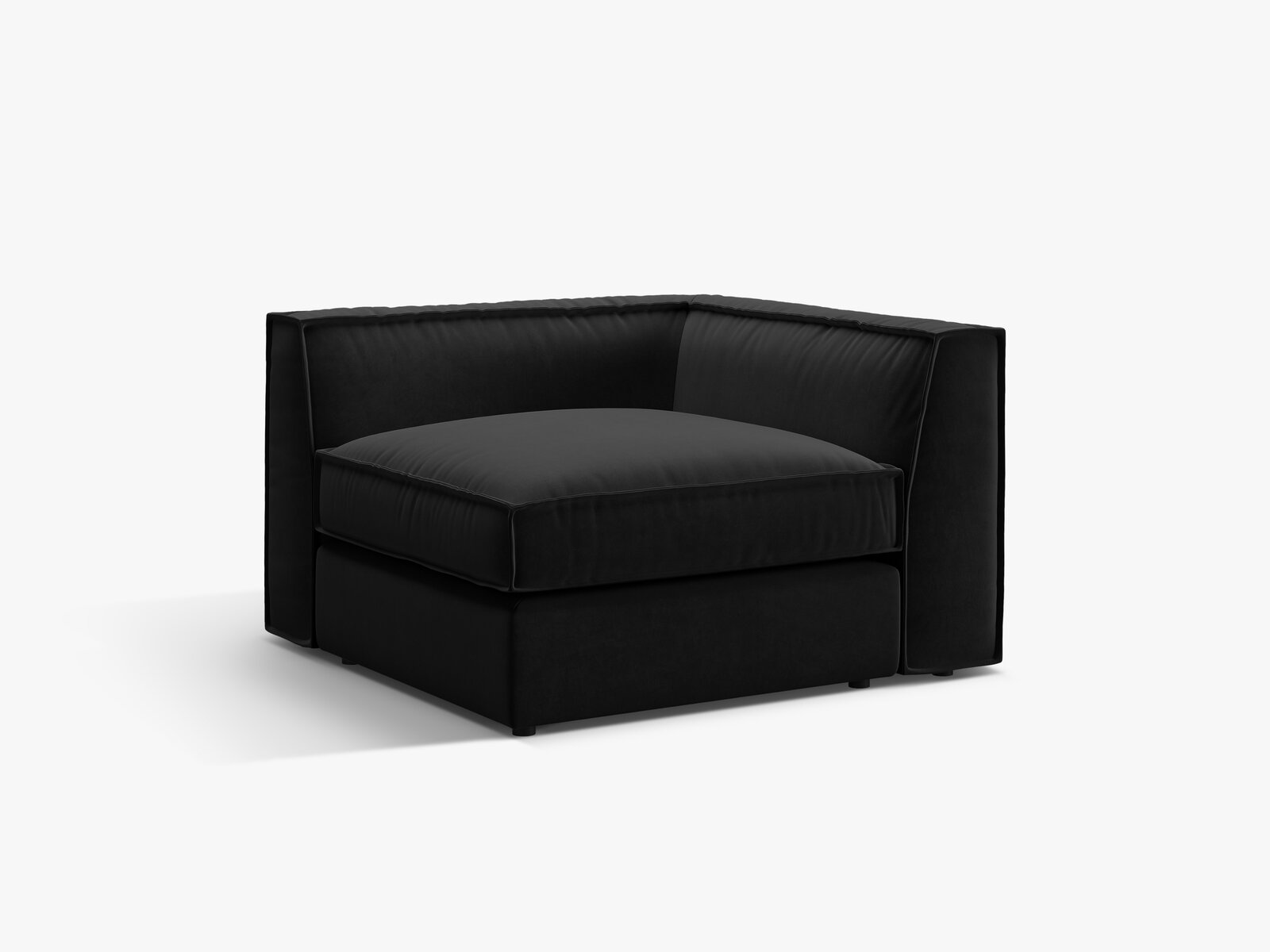 Micadoni Eckmodul Pola Samt Salvador Schwarz