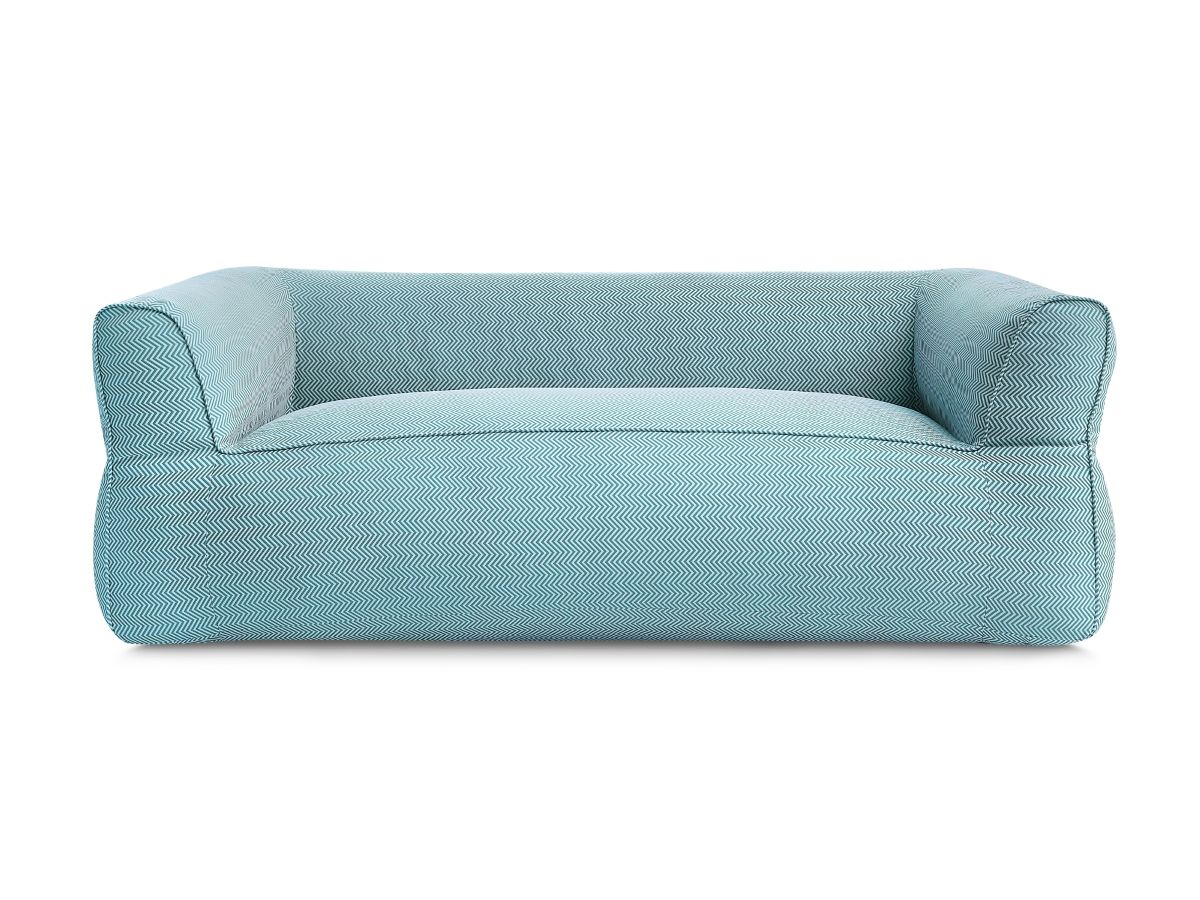 Bobochic Nour Gartensofa 3-Sitzer Stoff Dunkelblau
