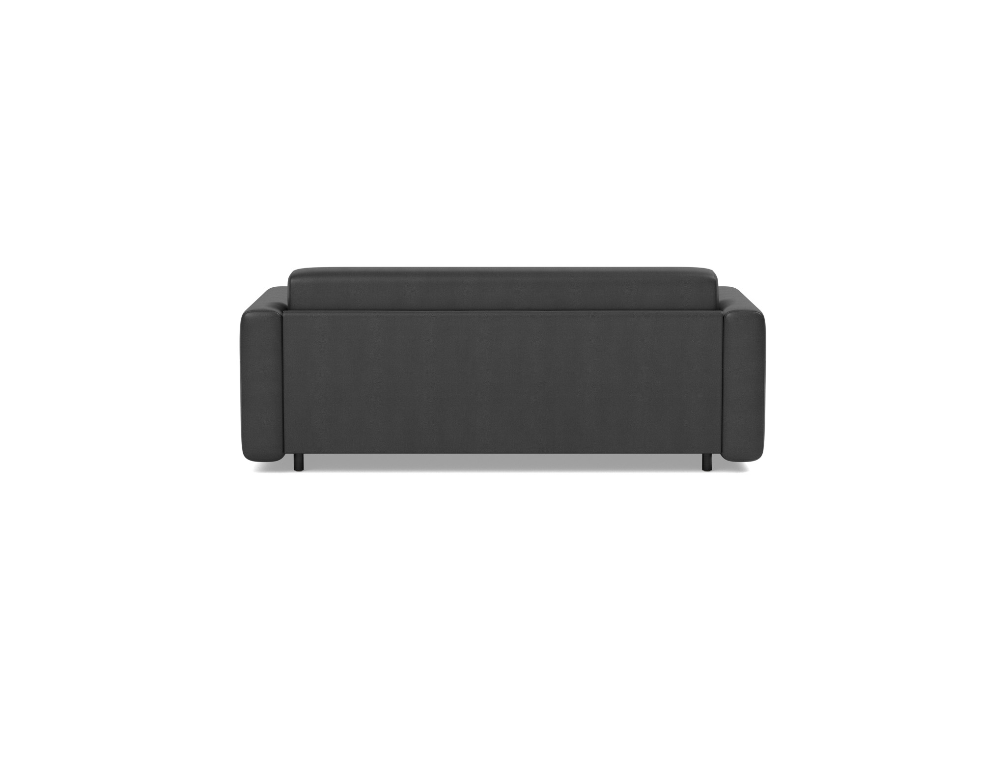 Schlafsofa Killian mit Memory-Matratze 140 Lederoptik Faunal 550-Black