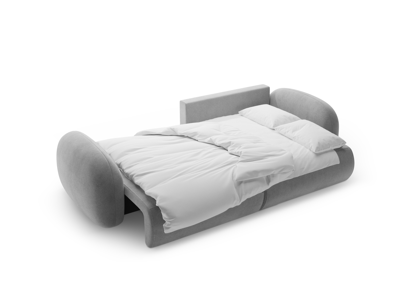 Cosmopolitan Design Wendbares Ecksofa Tonale 4-Sitzer mit Schlaffunktion und Bettkasten Samt Magic Velvet Taupe