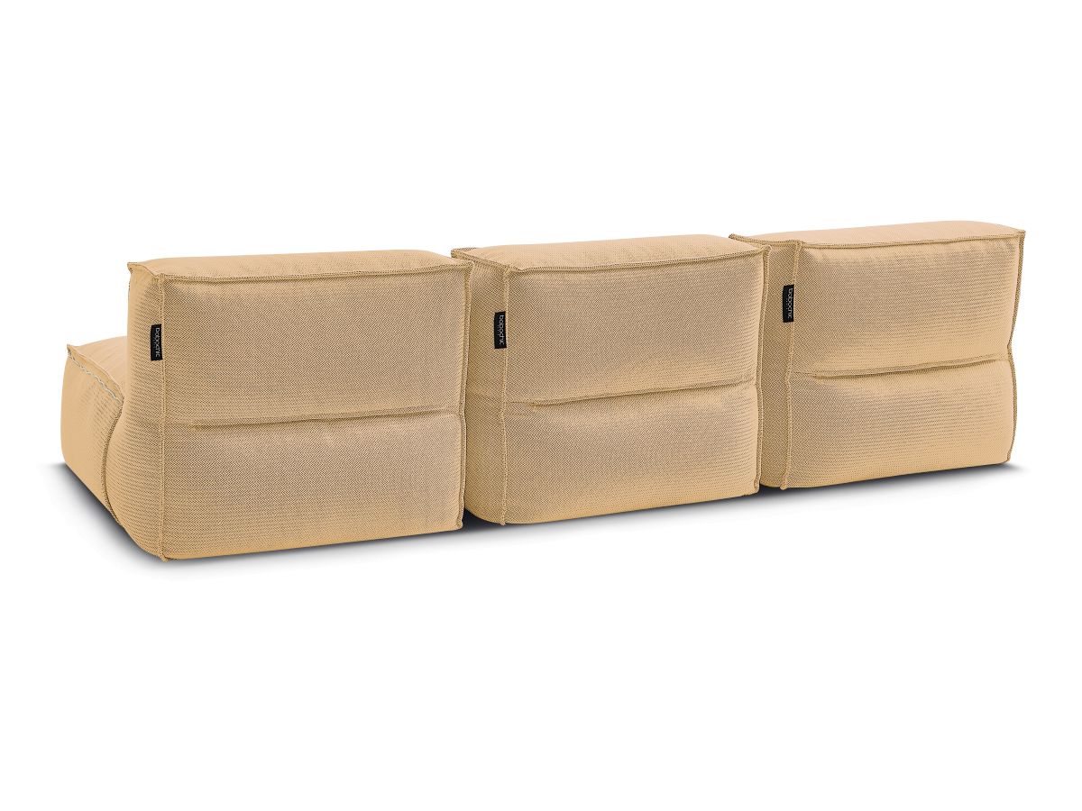 Bobochic Biarritz Gartensofa 3-Sitzer Melange-Stoff Orange
