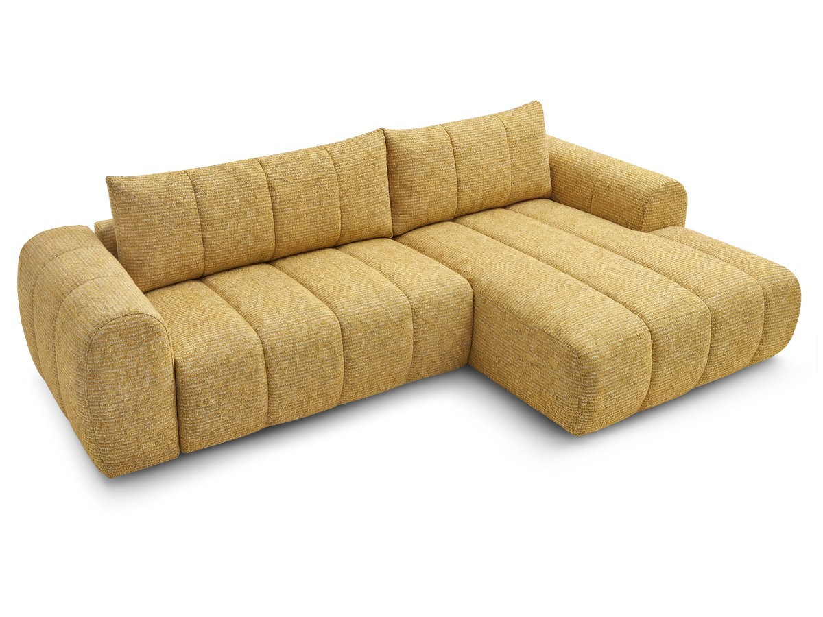 Bobochic Nesty Ecksofa 272 cm Melange-Stoff Gelb Ecke rechts